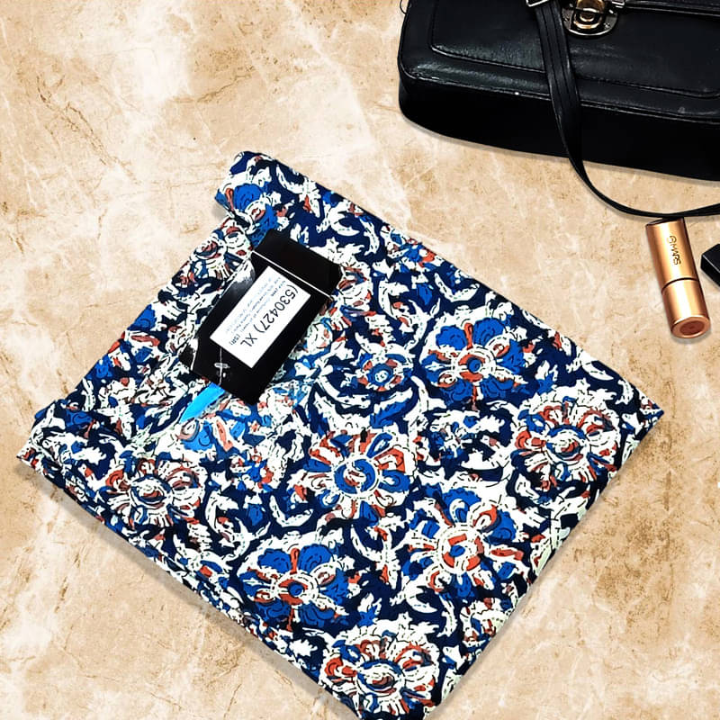 1 Stop Fashion Pack of 1 Crepe Printed A-line Women's Kurti - ( Blue ) 1 Stop Fashion Pack of 1 Crepe Printed A-line Women's Kurti - ( Blue )