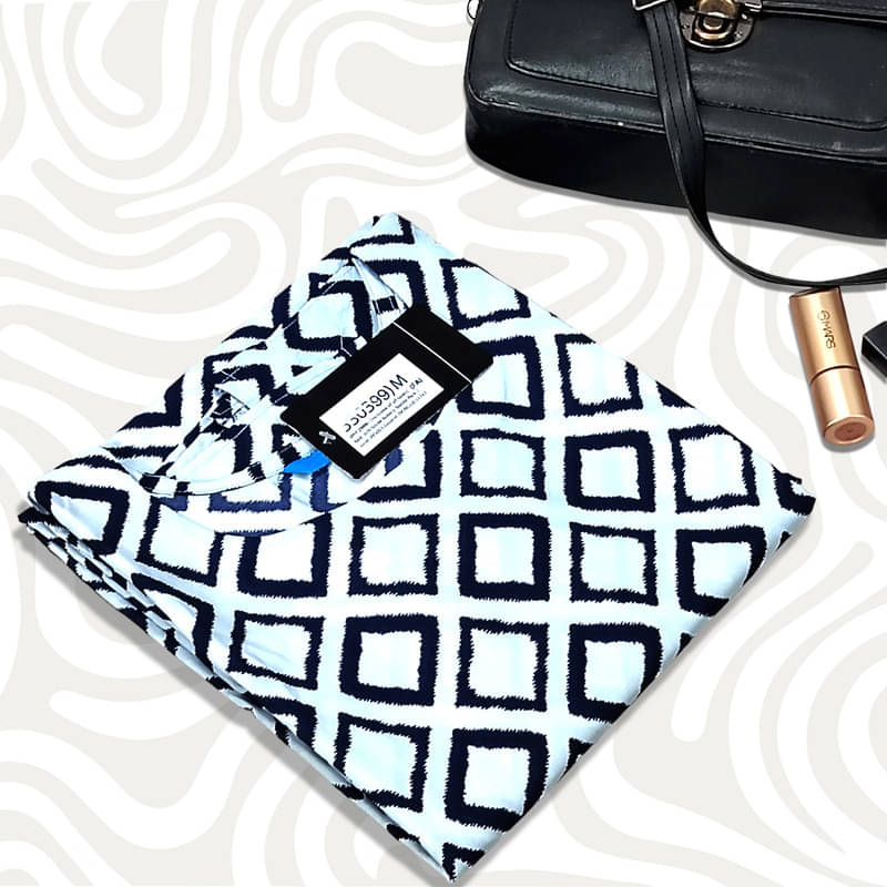 1 Stop Fashion Pack of 1 Crepe Printed A-line Women's Kurti - ( Light Blue )     			1 Stop Fashion Pack of 1 Crepe Printed A-line Women's Kurti - ( Light Blue )