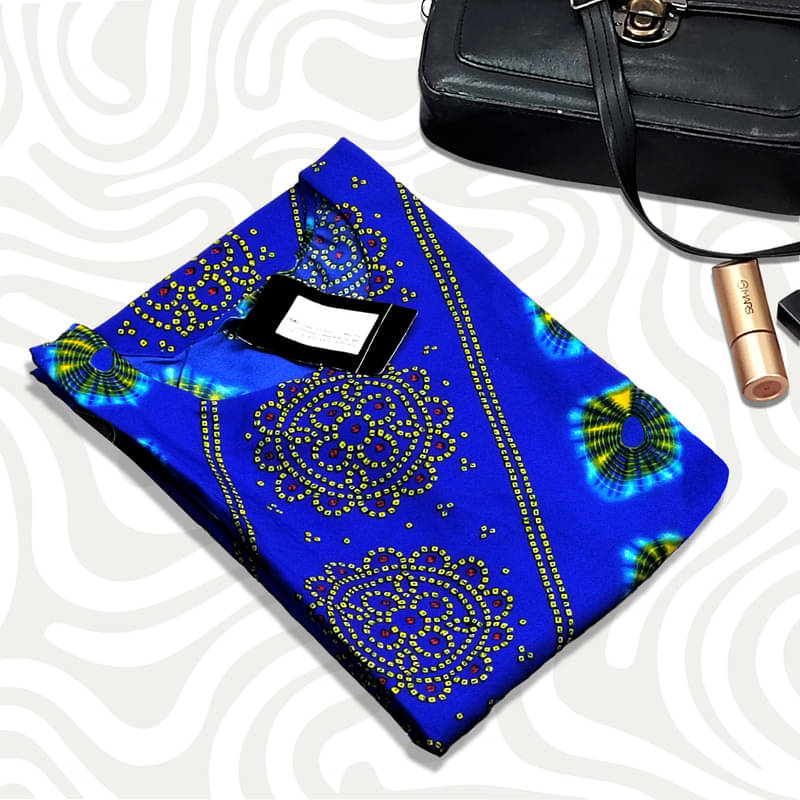     			1 Stop Fashion Pack of 1 Crepe Printed A-line Women's Kurti - ( Blue )