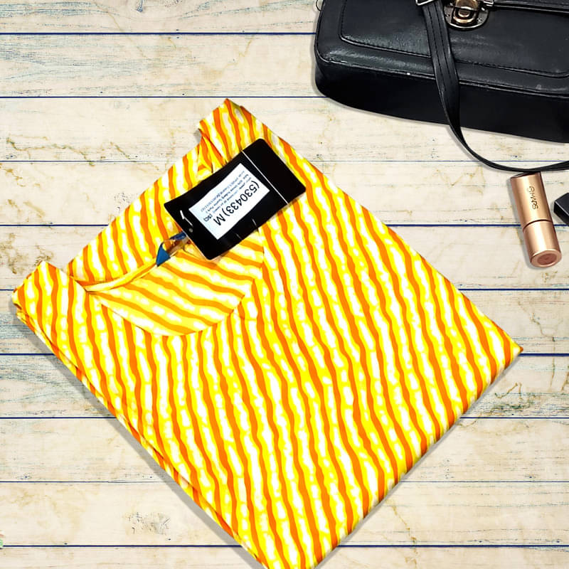     			1 Stop Fashion Pack of 1 Crepe Printed A-line Women's Kurti - ( Yellow )