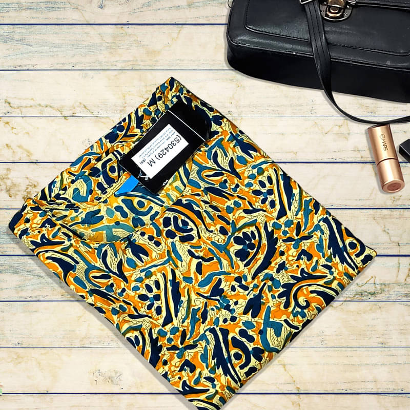     			1 Stop Fashion Pack of 1 Crepe Printed A-line Women's Kurti - ( Yellow & Black )