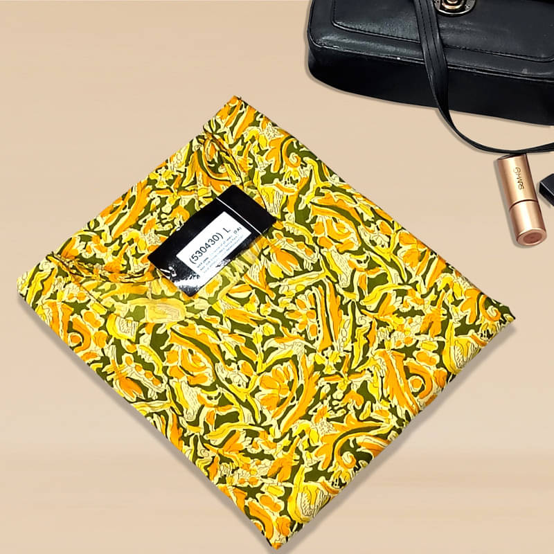     			1 Stop Fashion Pack of 1 Crepe Printed A-line Women's Kurti - ( Yellow )