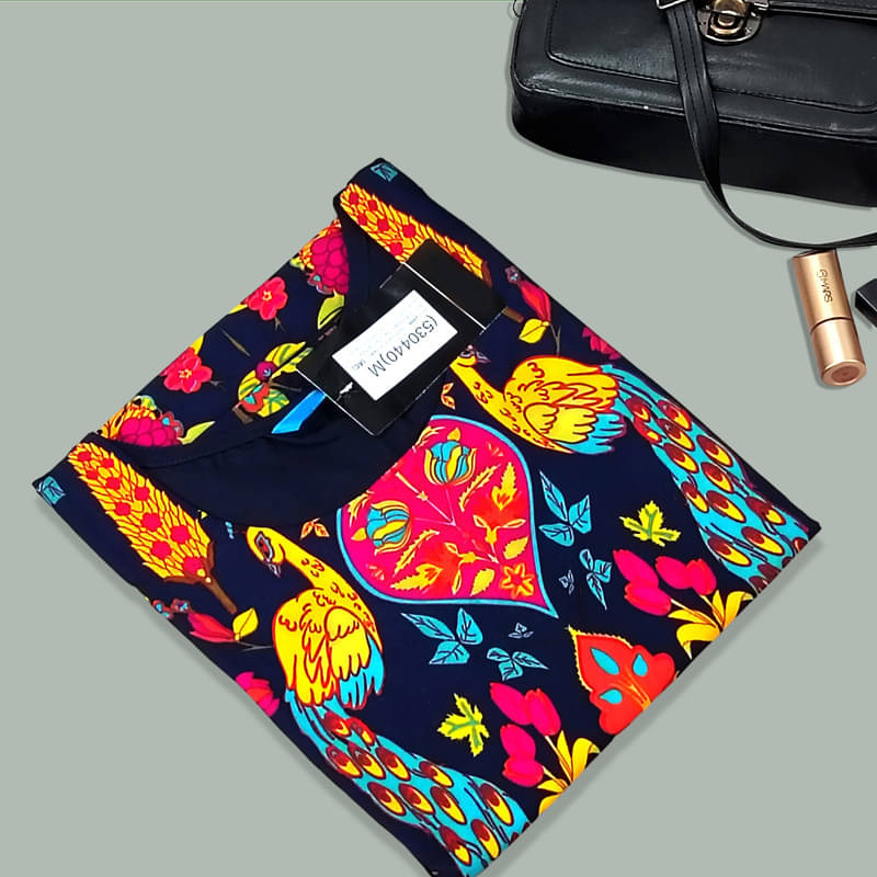 1 Stop Fashion Pack of 1 Crepe Printed A-line Women's Kurti - ( Multicolor8 ) 1 Stop Fashion Pack of 1 Crepe Printed A-line Women's Kurti - ( Multicolor8 )