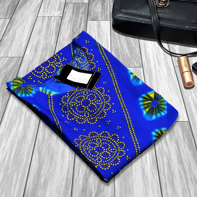     			1 Stop Fashion Pack of 1 Crepe Printed A-line Women's Kurti - ( Blue )