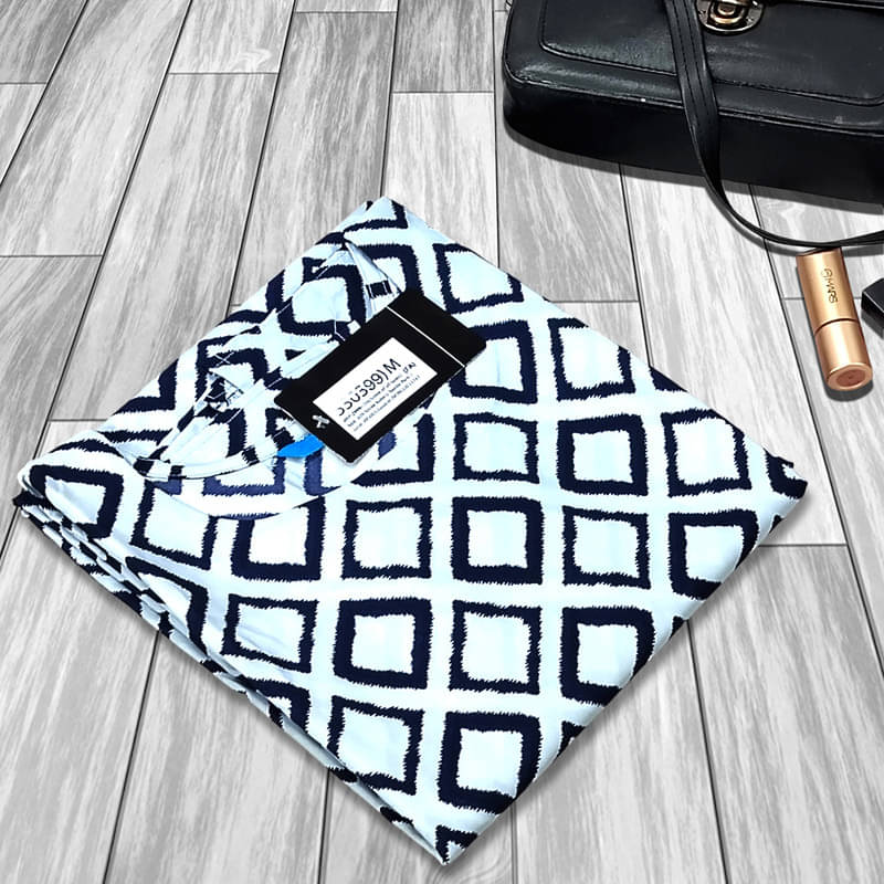 1 Stop Fashion Pack of 1 Crepe Printed A-line Women's Kurti - ( Light Blue )     			1 Stop Fashion Pack of 1 Crepe Printed A-line Women's Kurti - ( Light Blue )