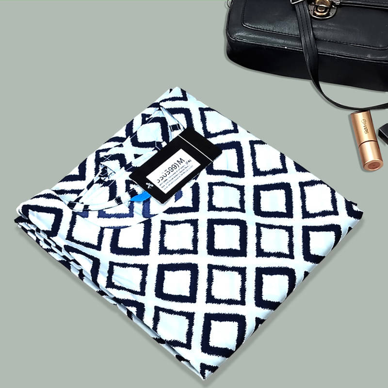 1 Stop Fashion Pack of 1 Crepe Printed A-line Women's Kurti - ( Light Blue ) 1 Stop Fashion Pack of 1 Crepe Printed A-line Women's Kurti - ( Light Blue )