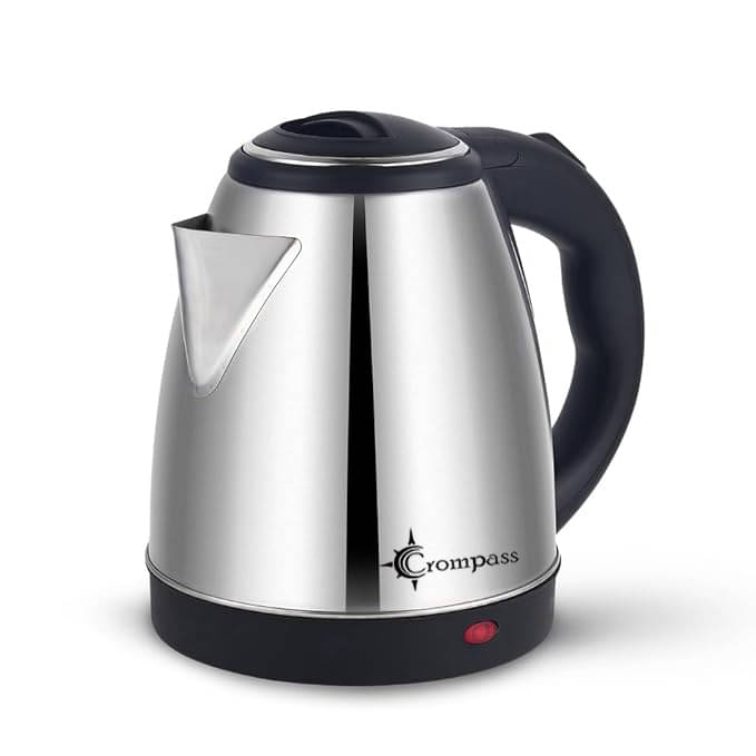     			Crompass Silver 1.8 litres Stainless Steel Multifunctional Kettle