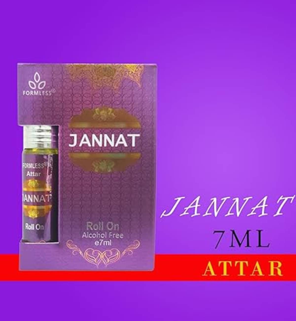     			Formless Jannat 7ml Attar Deodorant Roll-ons for Unisex 7 ml ( Pack of 1 )