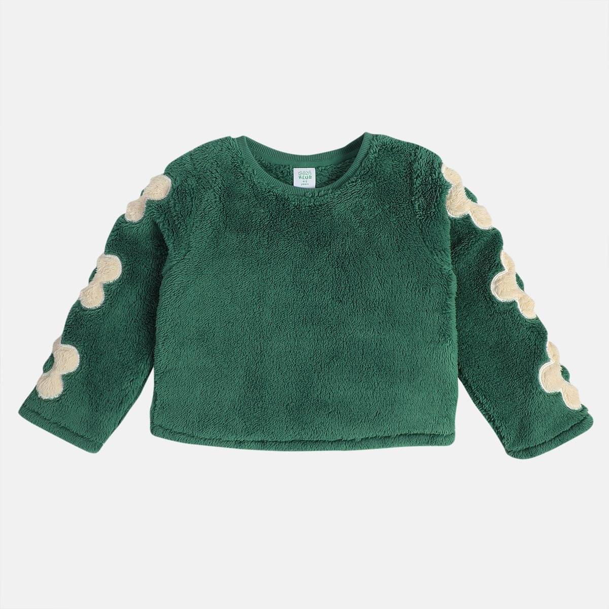     			MINI KLUB Pack of 1 Girls Polyester Sweatshirt ( Green )