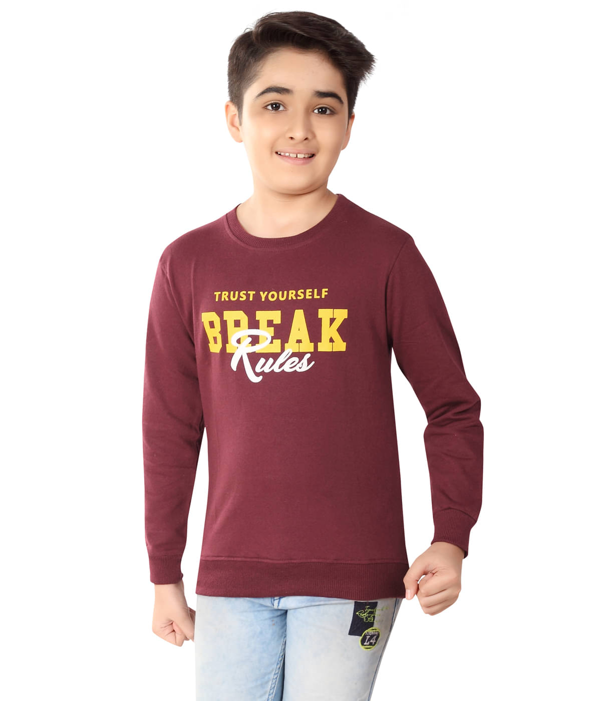     			MIST N FOGG Pack of 1 Boys Cotton Blend Pullover Sweater ( Maroon )