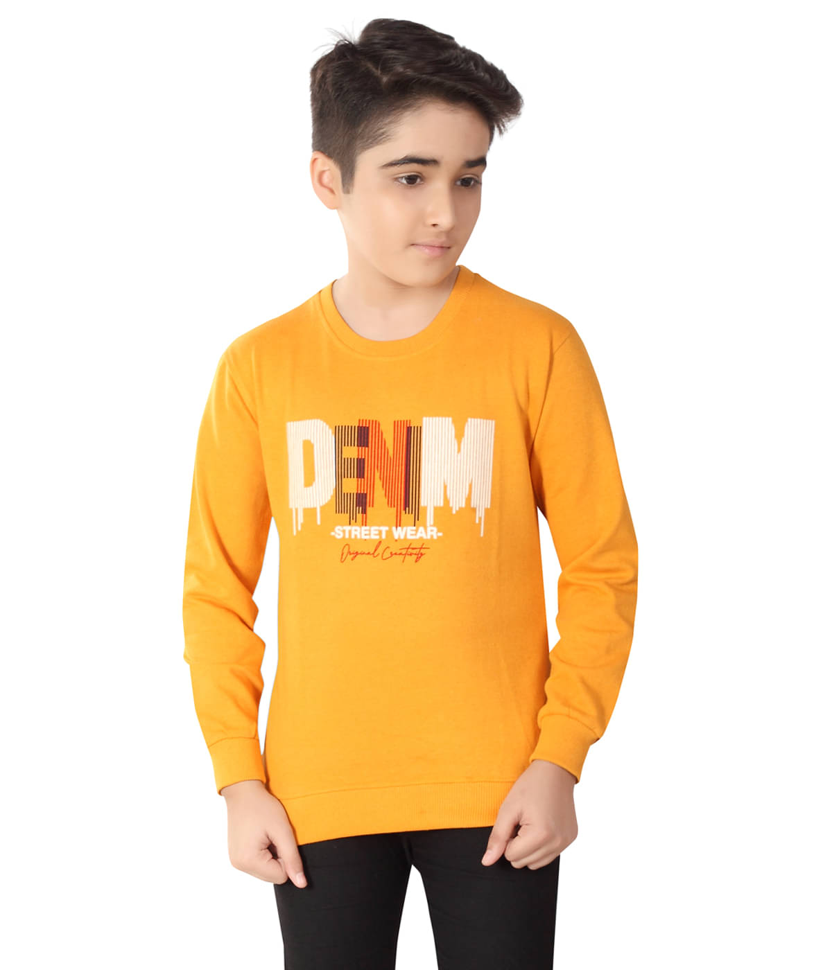     			MIST N FOGG Pack of 1 Boys Cotton Blend Pullover Sweater ( Mustard )