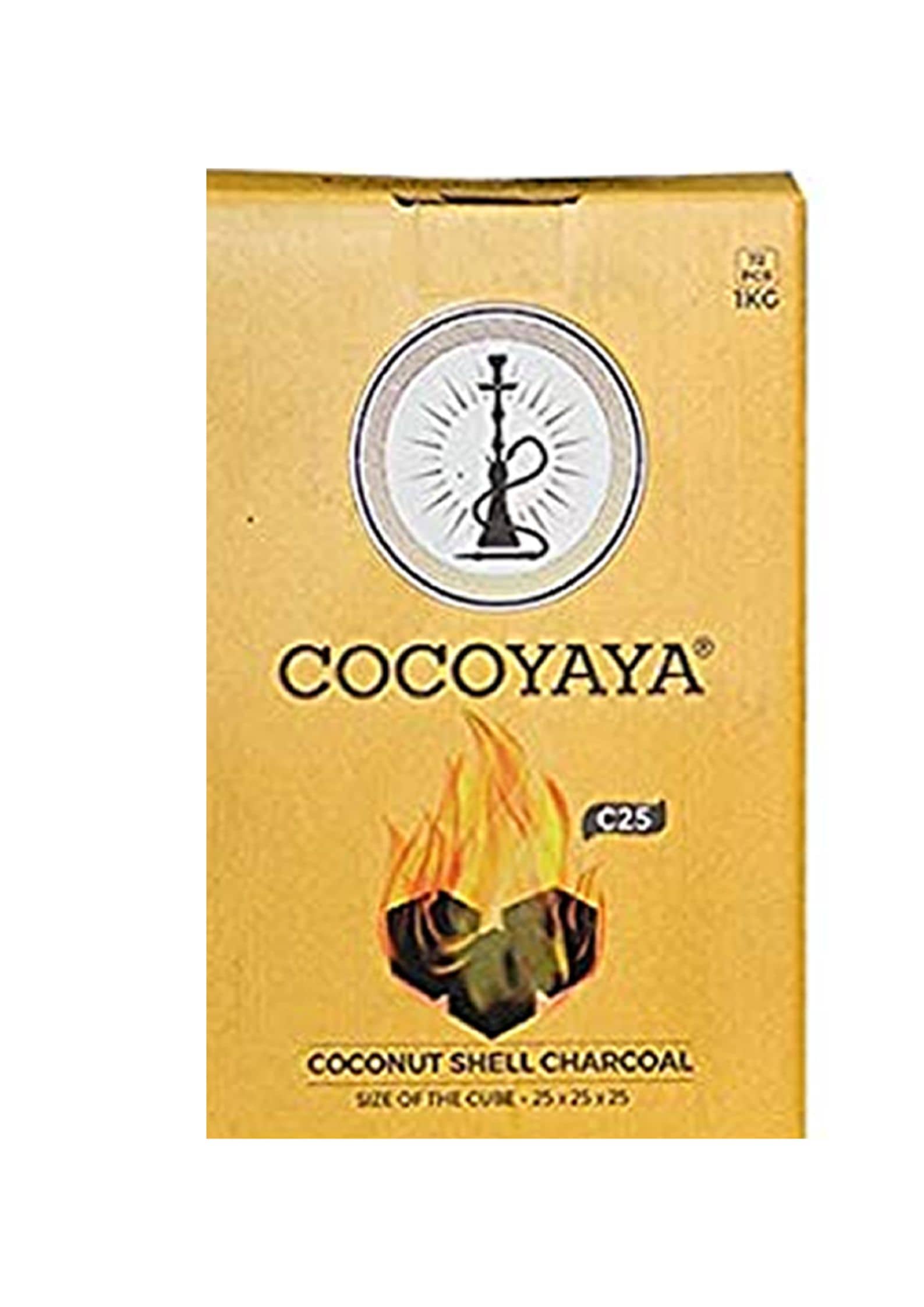 PUFF SMART Coconut Charcoal Odorless Square Shaped Hookah Charcoals Charcoal Coal Coals for Hookah (1kg) 72 pcs