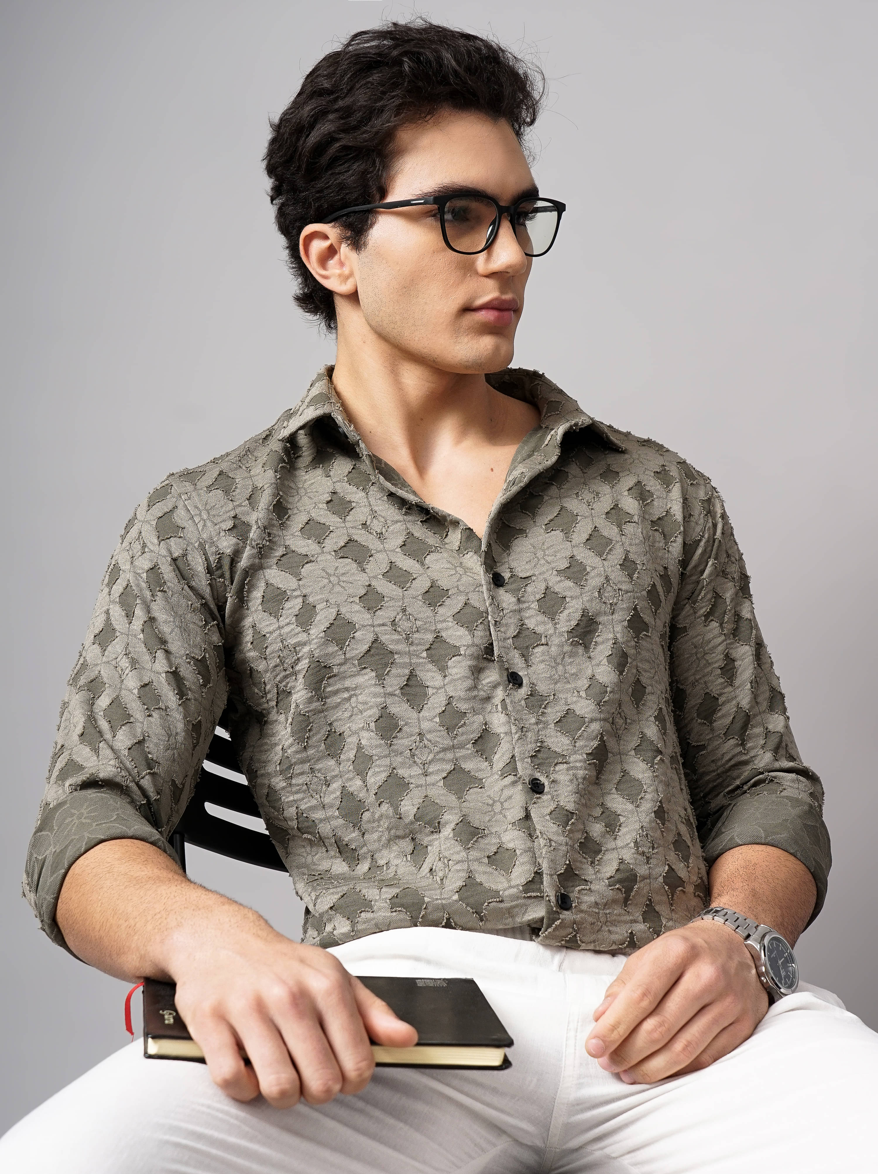 Paul Street Polyester Regular Fit Self Design Full Sleeves Men's Casual Shirt - Brown ( Pack of 1 ) Paul Street Polyester Regular Fit Self Design Full Sleeves Men's Casual Shirt - Brown ( Pack of 1 )