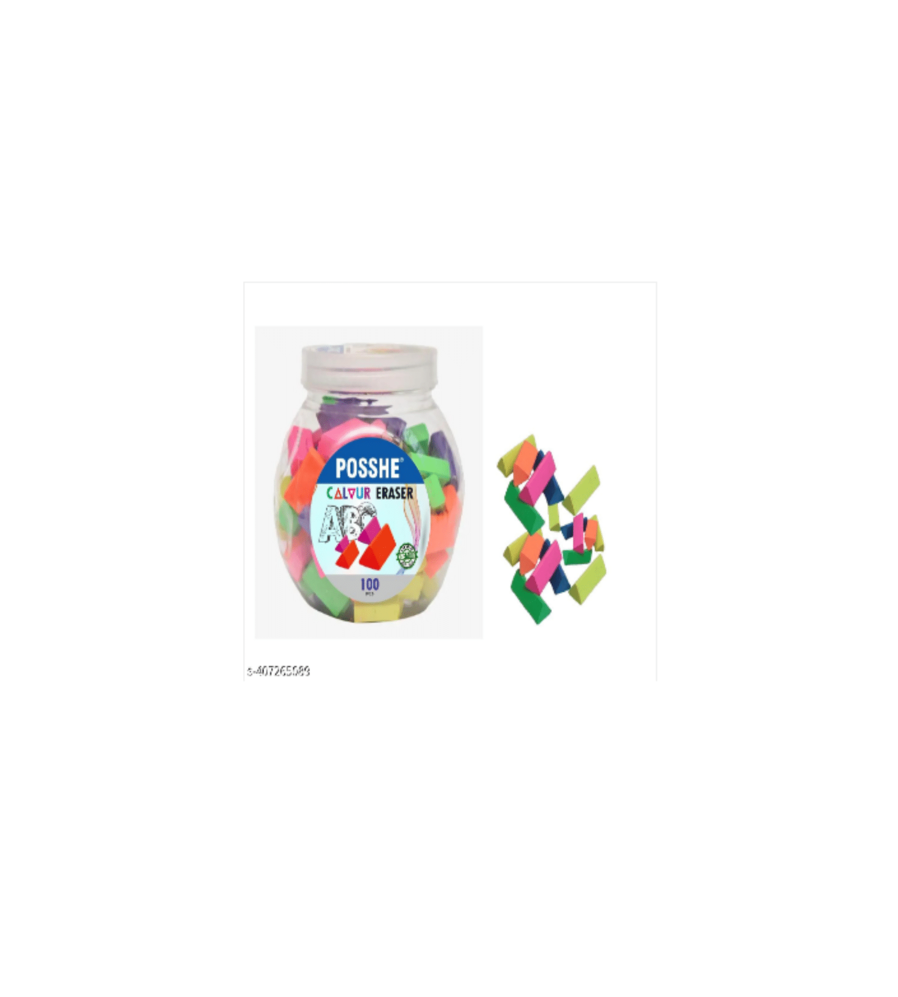     			Posshe 100 Pcs Tringle Eraser For Kids