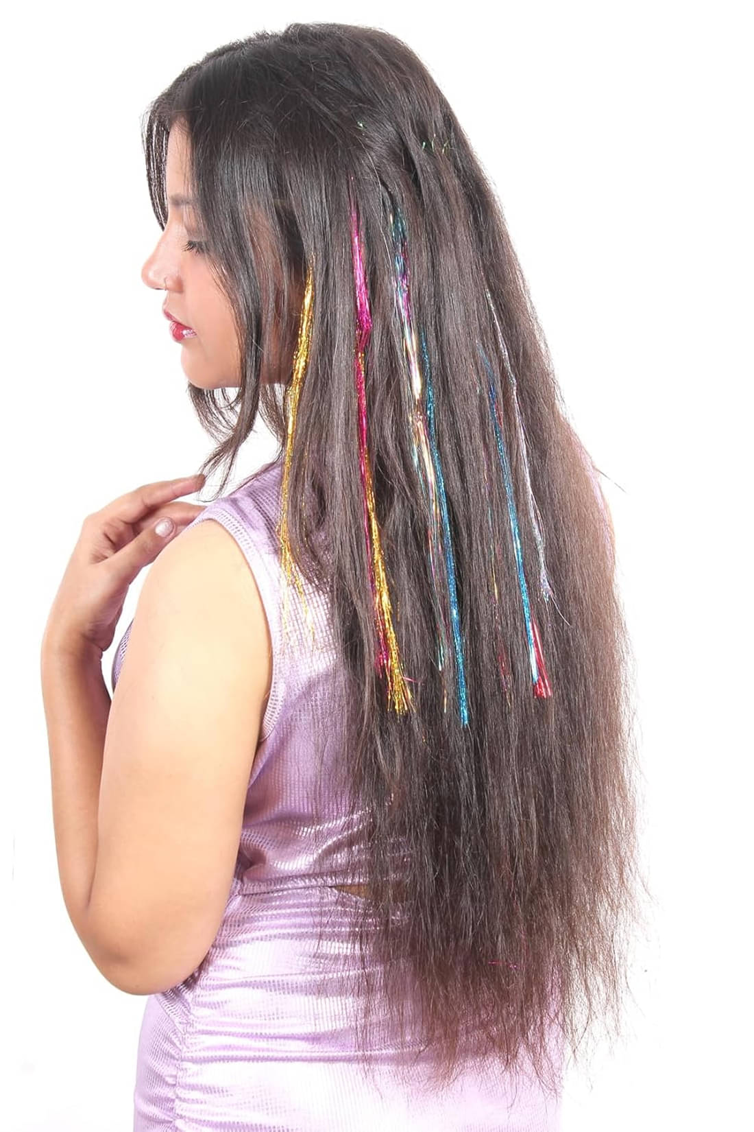     			RITZKART - Blue Clip In Hair Extension
