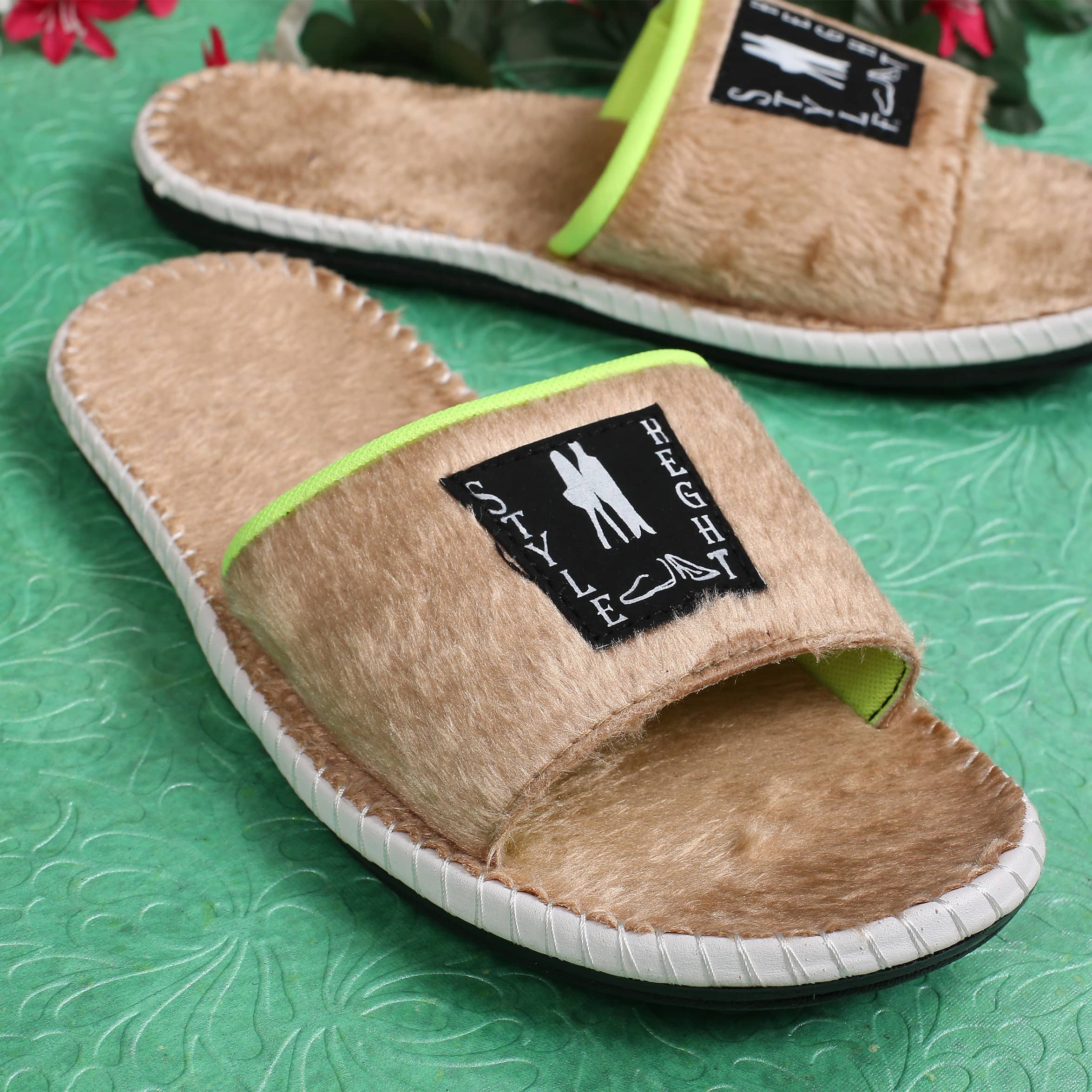 Style Height Tan Men's Slide Flip Flop