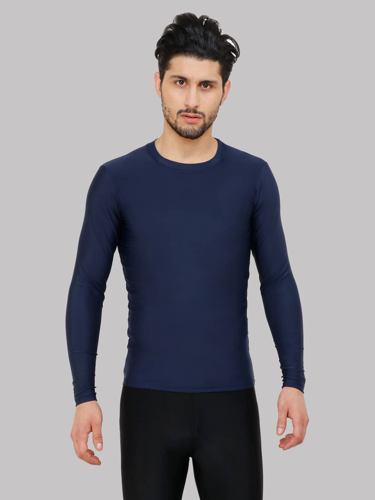 neverlose White Polyester Slim Fit Men's Compression T-Shirt ( Pack of 1 )
