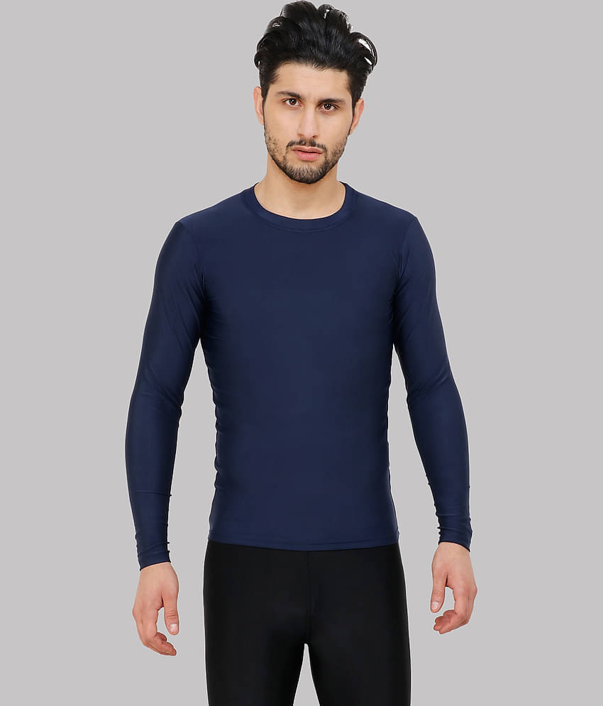 neverlose White Polyester Slim Fit Men's Compression T-Shirt ( Pack of 1 )