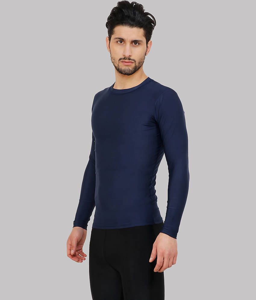 neverlose White Polyester Slim Fit Men's Compression T-Shirt ( Pack of 1 )