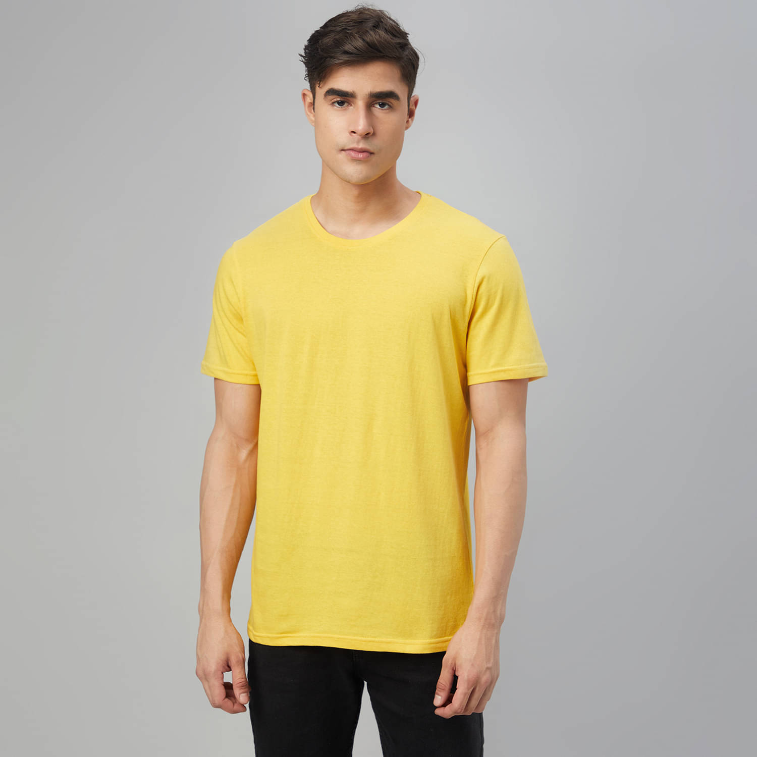 FTX Pack of 1 100% Cotton Regular Fit Men's T-Shirt ( Yellow ) FTX Pack of 1 100% Cotton Regular Fit Men's T-Shirt ( Yellow )