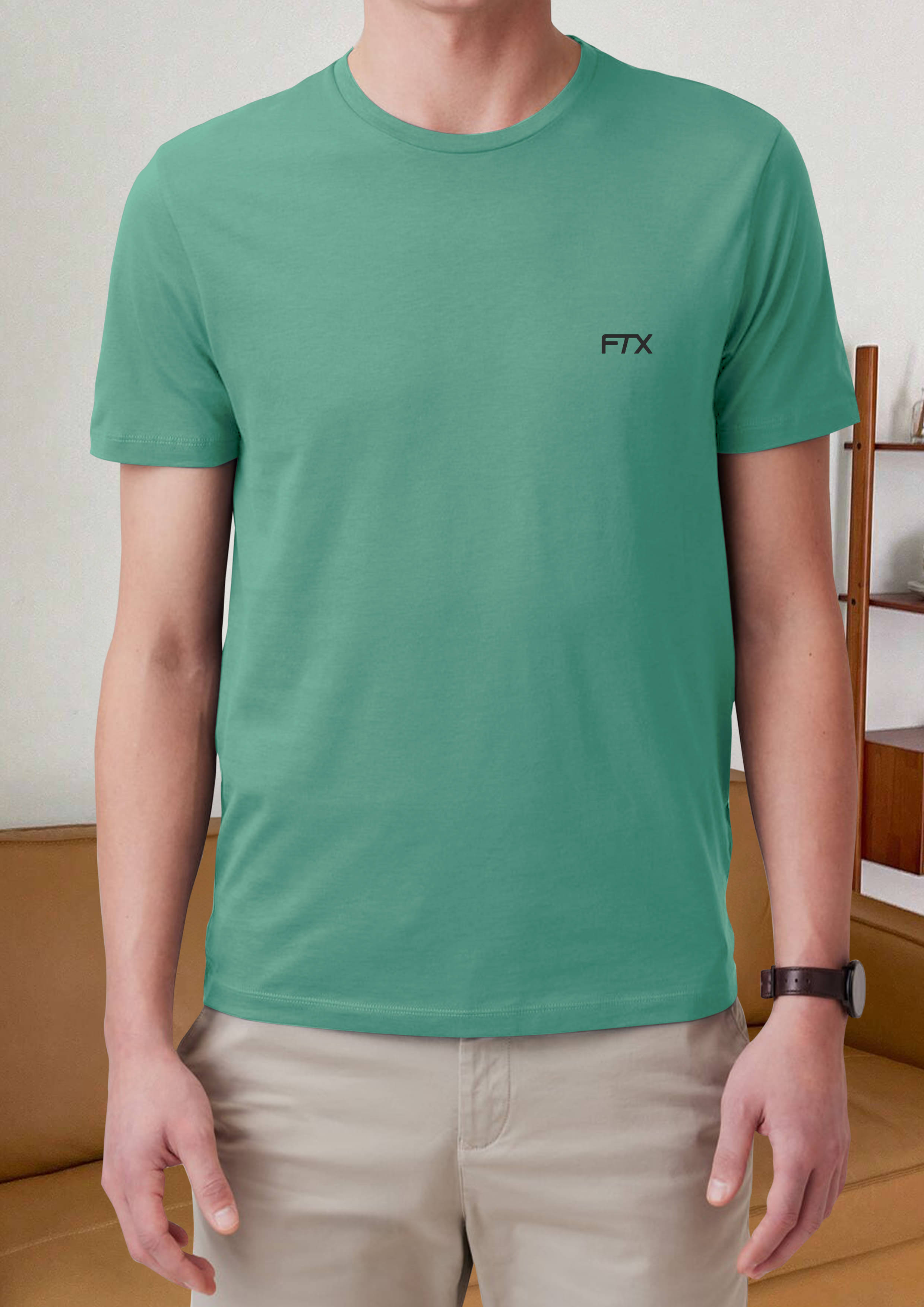 FTX Pack of 1 100% Cotton Regular Fit Men's T-Shirt ( Green ) FTX Pack of 1 100% Cotton Regular Fit Men's T-Shirt ( Green )