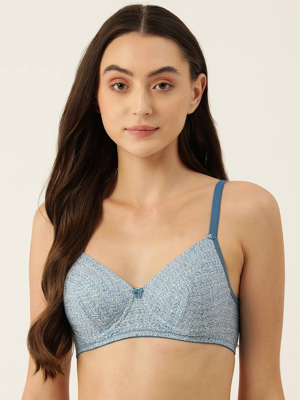     			Leading Lady Pack of 1 Nylon Lightly Padded T-Shirt Bra For Women ( Light Blue )