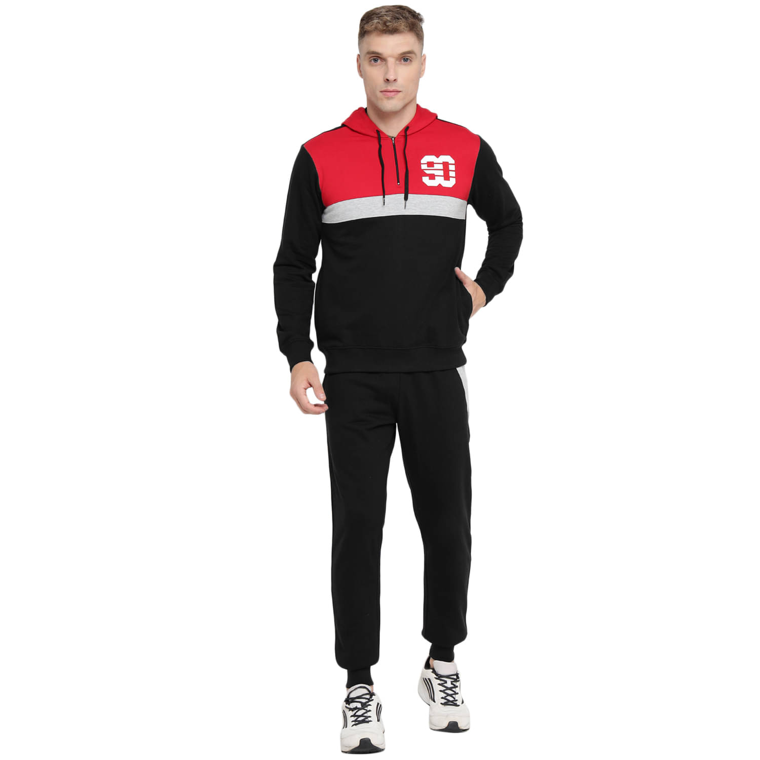     			OFF LIMITS Black Fleece Regular Fit Colorblock Men's Sports Tracksuit ( Pack of 1 )