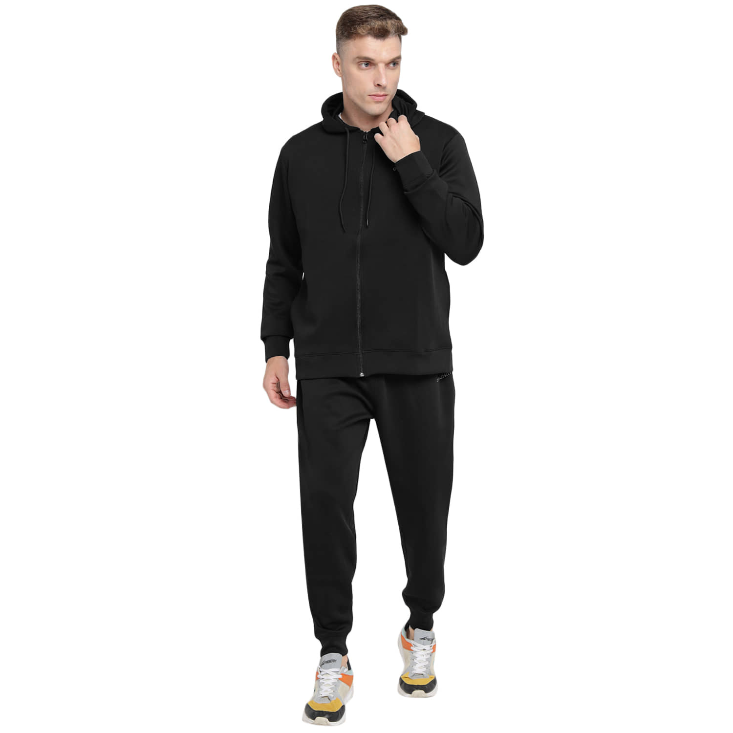 OFF LIMITS Black Polyester Relaxed Fit Solid Men's Sports Tracksuit ( Pack of 1 )