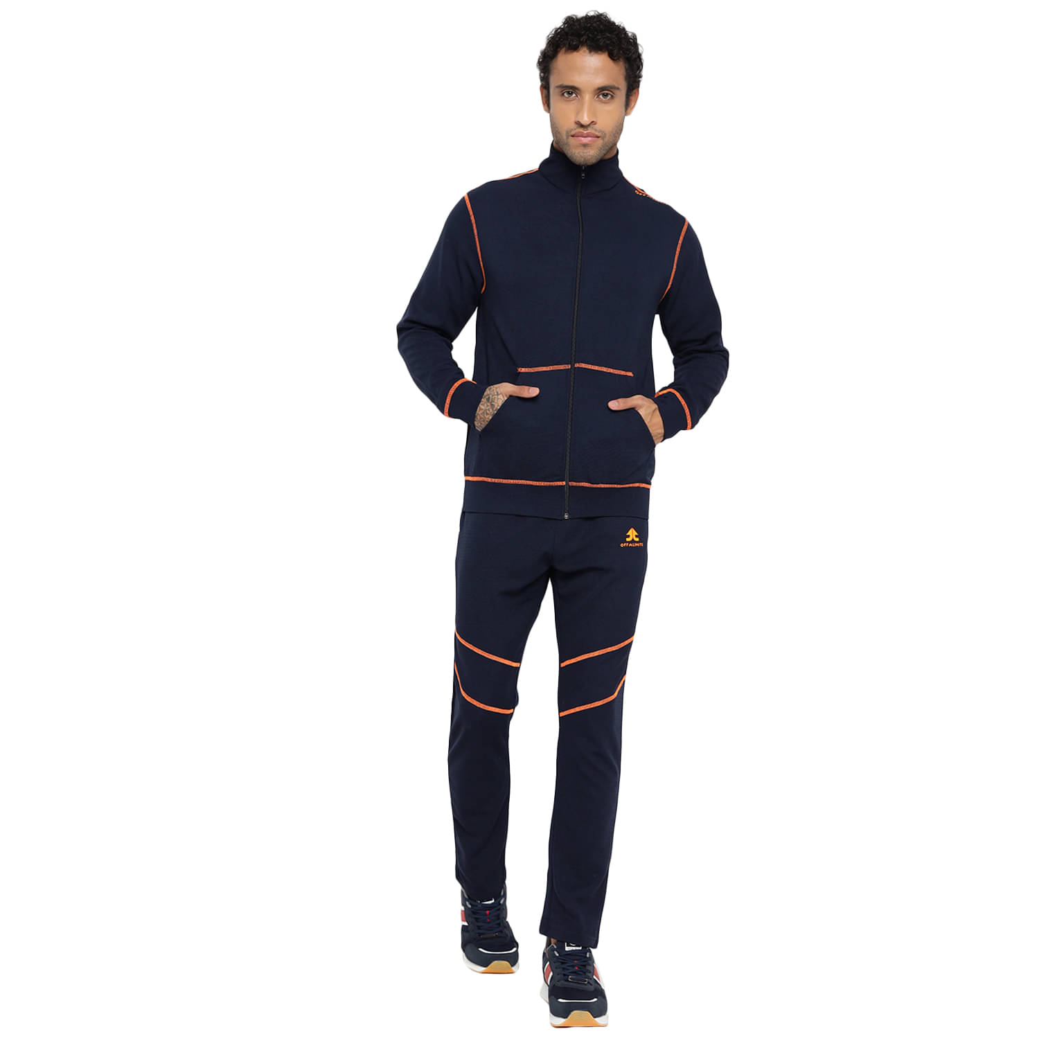 OFF LIMITS Navy Polyester Blend Regular Fit Striped Men's Sports Tracksuit ( Pack of 1 ) OFF LIMITS Navy Polyester Blend Regular Fit Striped Men's Sports Tracksuit ( Pack of 1 )
