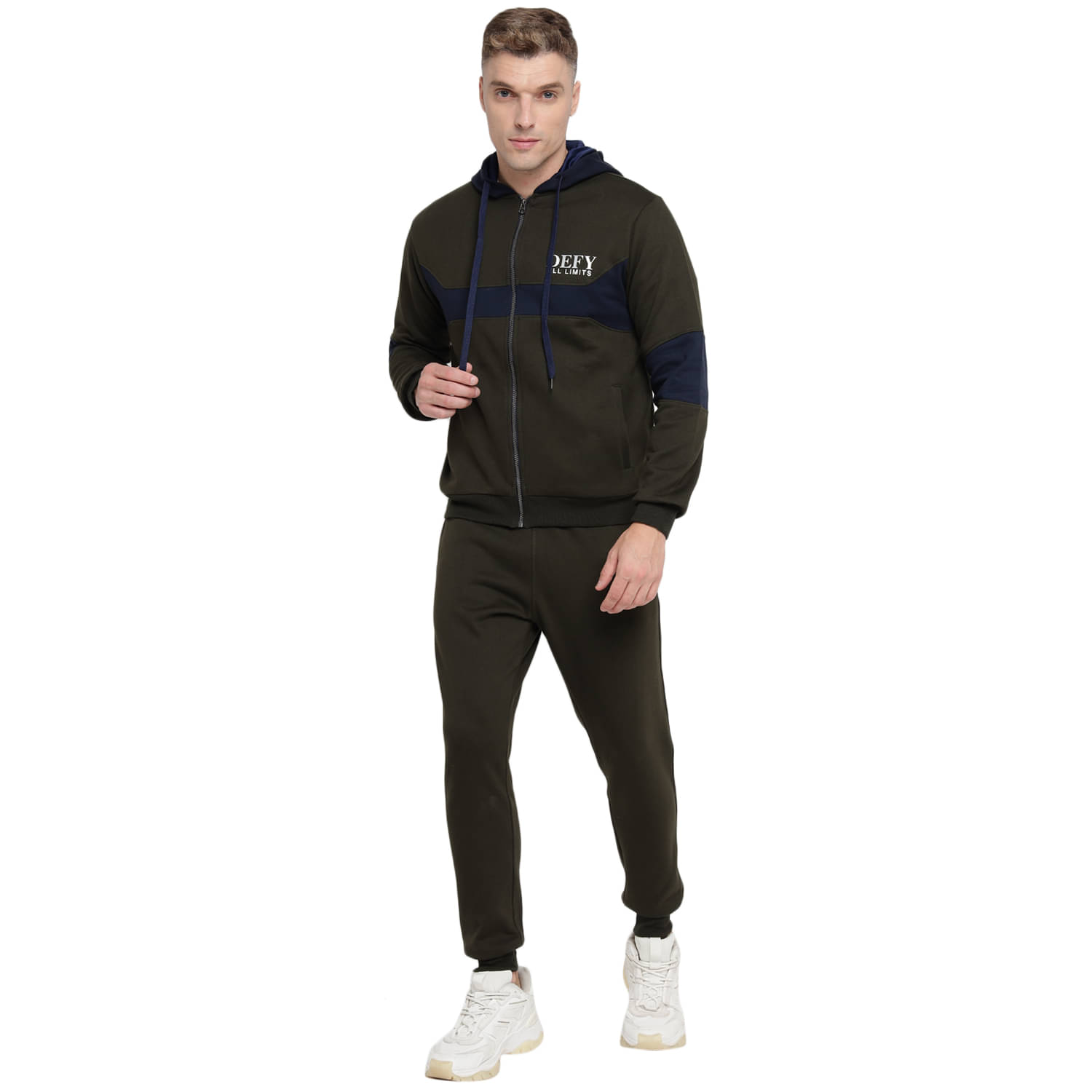 OFF LIMITS Olive Fleece Regular Fit Colorblock Men's Sports Tracksuit ( Pack of 1 ) OFF LIMITS Olive Fleece Regular Fit Colorblock Men's Sports Tracksuit ( Pack of 1 )
