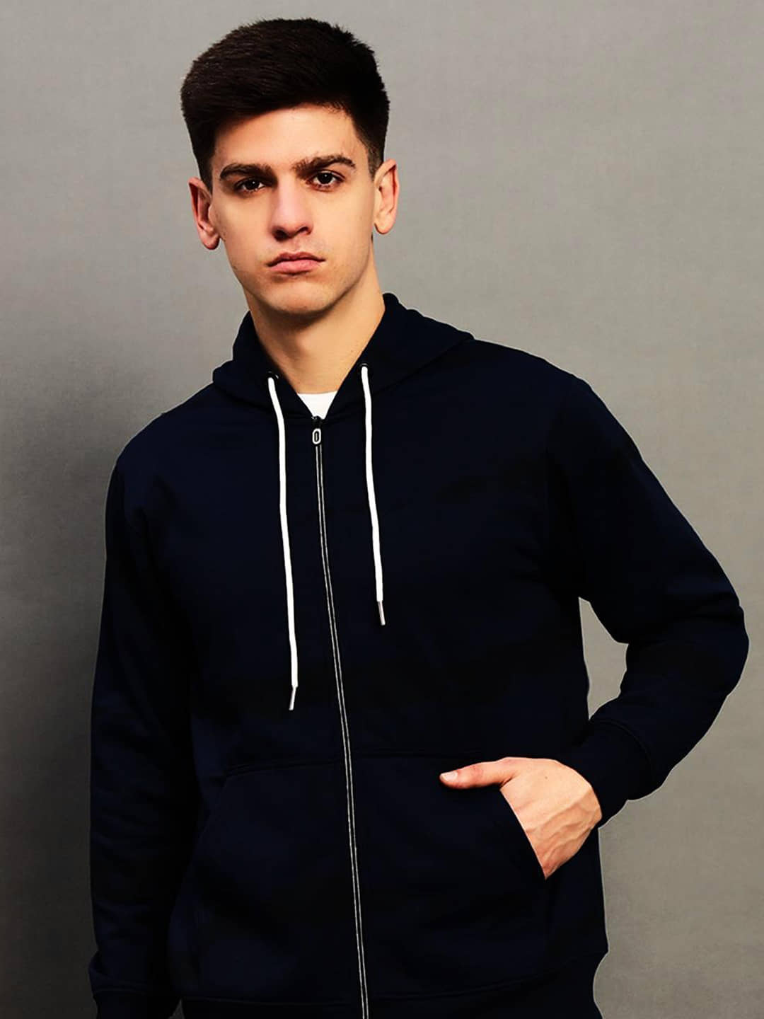 stelvin Cotton Blend Hooded Men's Sweatshirt - Navy ( Pack of 1 )