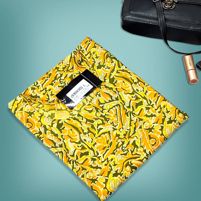     			Ethnic Basket Pack of 1 Crepe Printed A-line Women's Kurti - ( Yellow )
