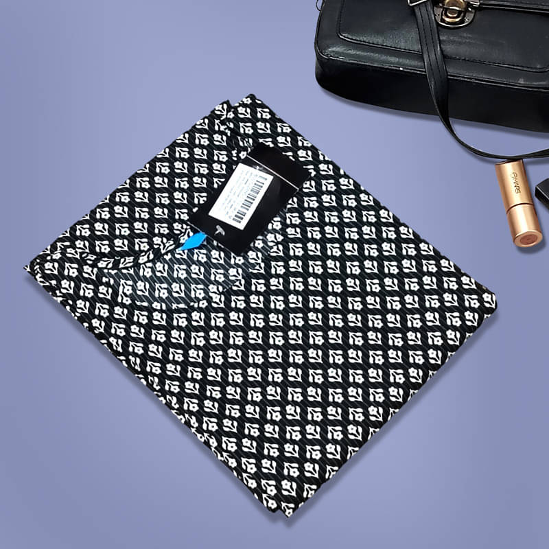 Ethnic Basket Pack of 1 Crepe Printed A-line Women's Kurti - ( Black )     			Ethnic Basket Pack of 1 Crepe Printed A-line Women's Kurti - ( Black )