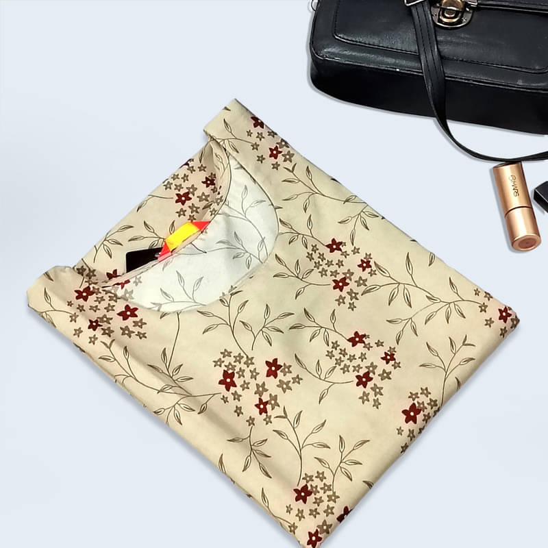Ethnic Basket Pack of 1 Crepe Printed A-line Women's Kurti - ( Beige ) Ethnic Basket Pack of 1 Crepe Printed A-line Women's Kurti - ( Beige )