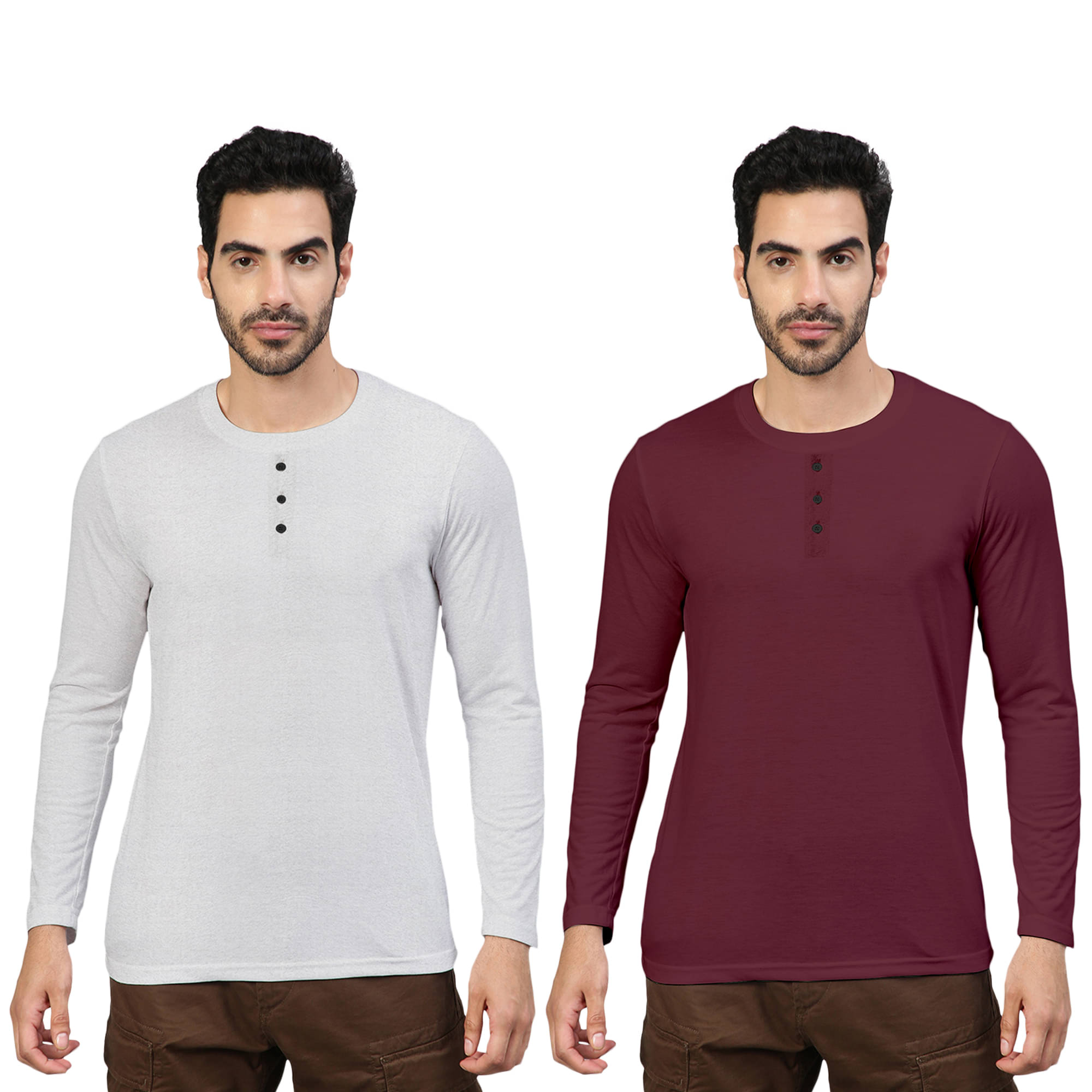 FTX Pack of 2 Cotton Blend Regular Fit Men's T-Shirt ( Maroon ) FTX Pack of 2 Cotton Blend Regular Fit Men's T-Shirt ( Maroon )