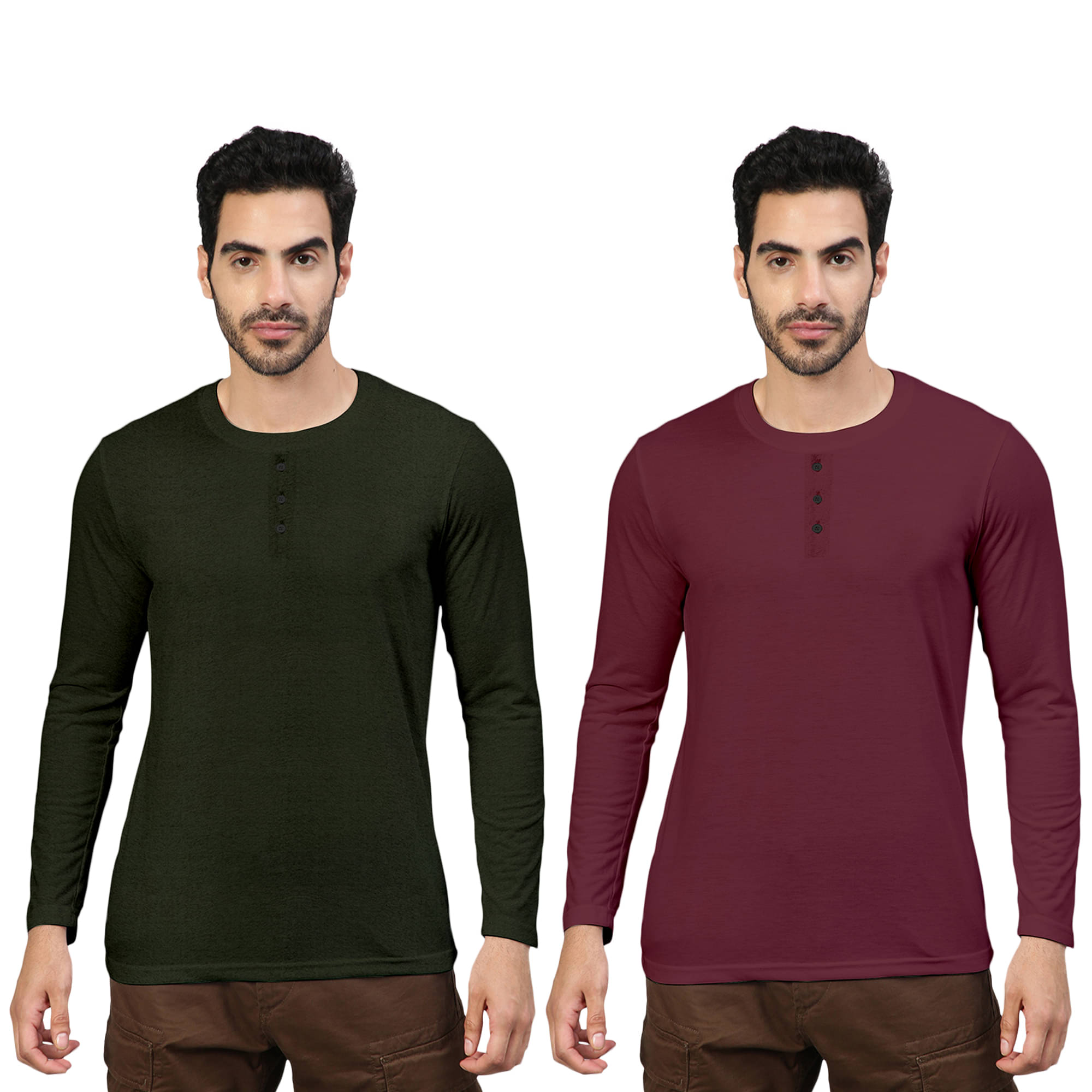 FTX Pack of 2 Cotton Blend Regular Fit Men's T-Shirt ( Maroon ) FTX Pack of 2 Cotton Blend Regular Fit Men's T-Shirt ( Maroon )