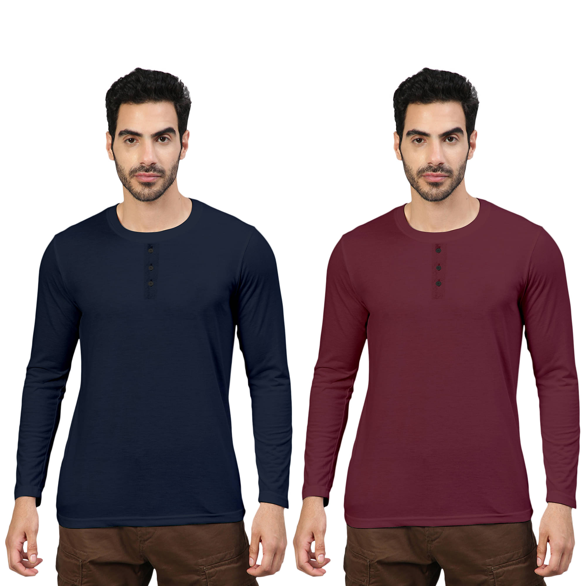 FTX Pack of 2 Cotton Blend Regular Fit Men's T-Shirt ( Maroon ) FTX Pack of 2 Cotton Blend Regular Fit Men's T-Shirt ( Maroon )