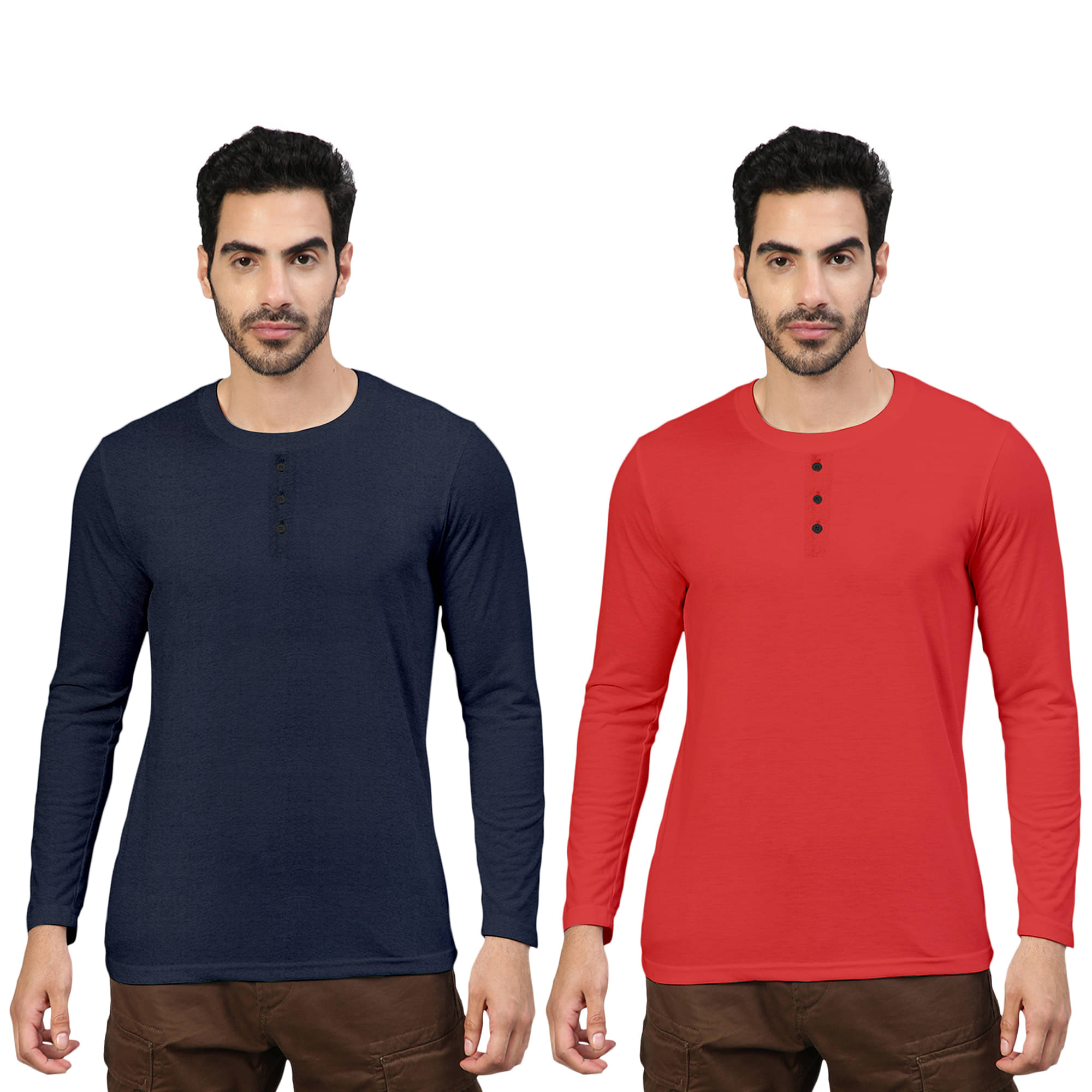 FTX Pack of 2 Cotton Blend Regular Fit Men's T-Shirt ( Red ) FTX Pack of 2 Cotton Blend Regular Fit Men's T-Shirt ( Red )