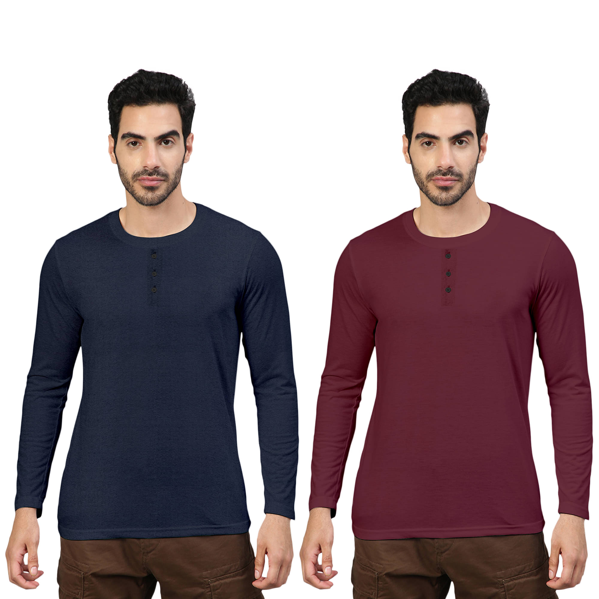 FTX Pack of 2 Cotton Blend Regular Fit Men's T-Shirt ( Maroon ) FTX Pack of 2 Cotton Blend Regular Fit Men's T-Shirt ( Maroon )