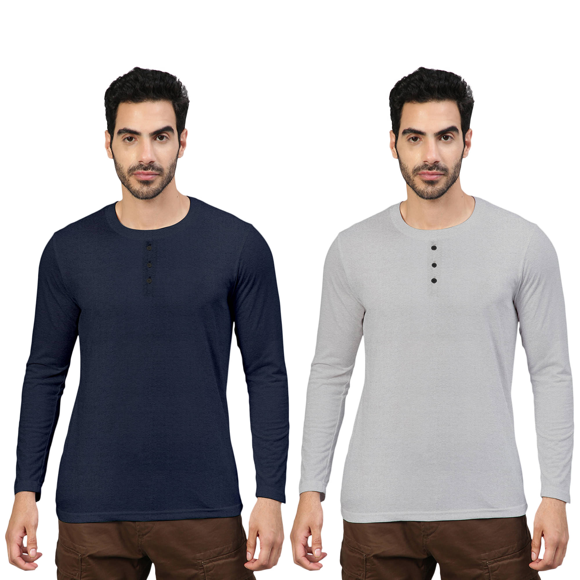 FTX Pack of 2 Cotton Blend Regular Fit Men's T-Shirt ( Grey ) FTX Pack of 2 Cotton Blend Regular Fit Men's T-Shirt ( Grey )