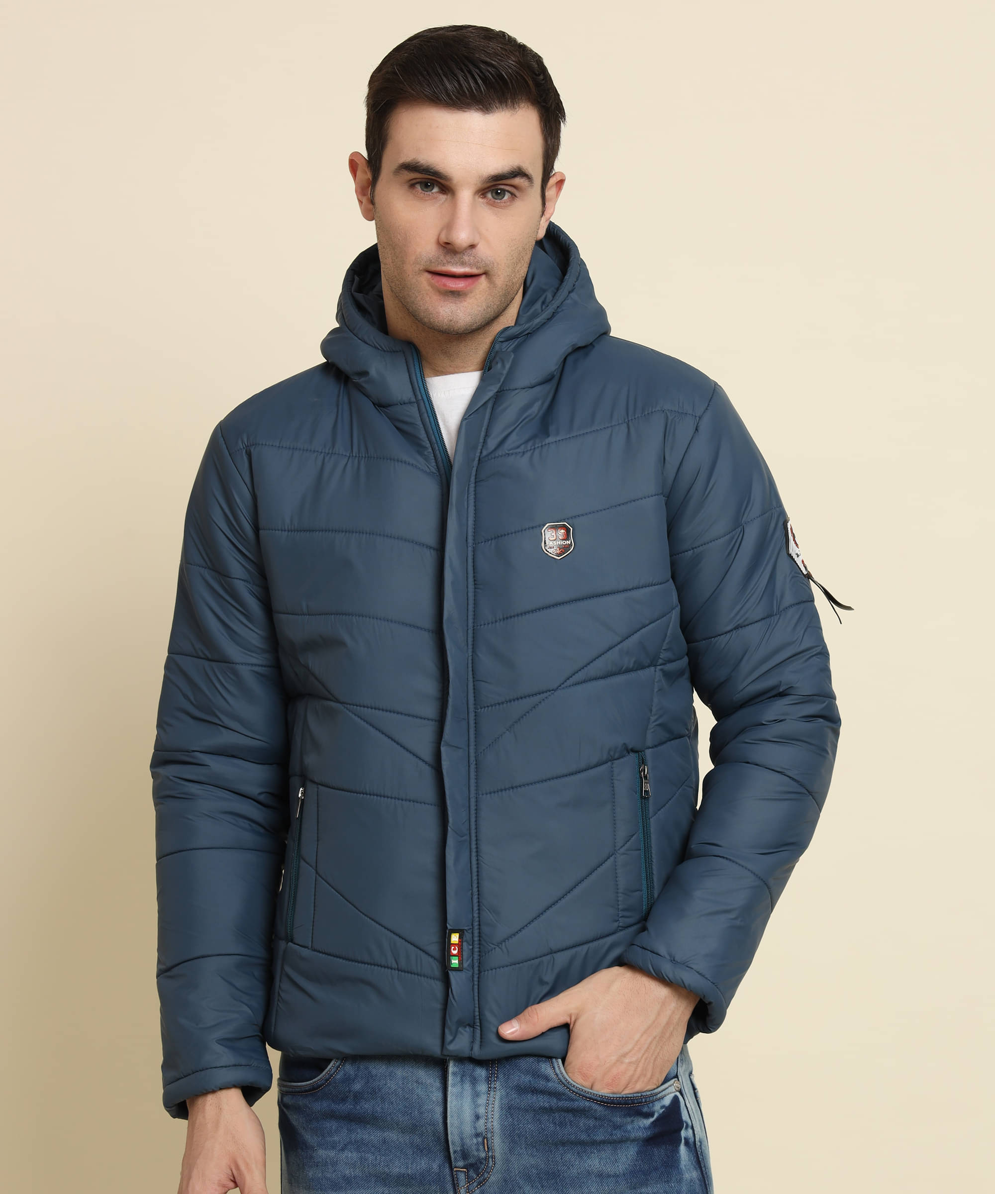    			HEMLOCK Nylon Men's Quilted & Bomber Jacket - Green ( Pack of 1 )