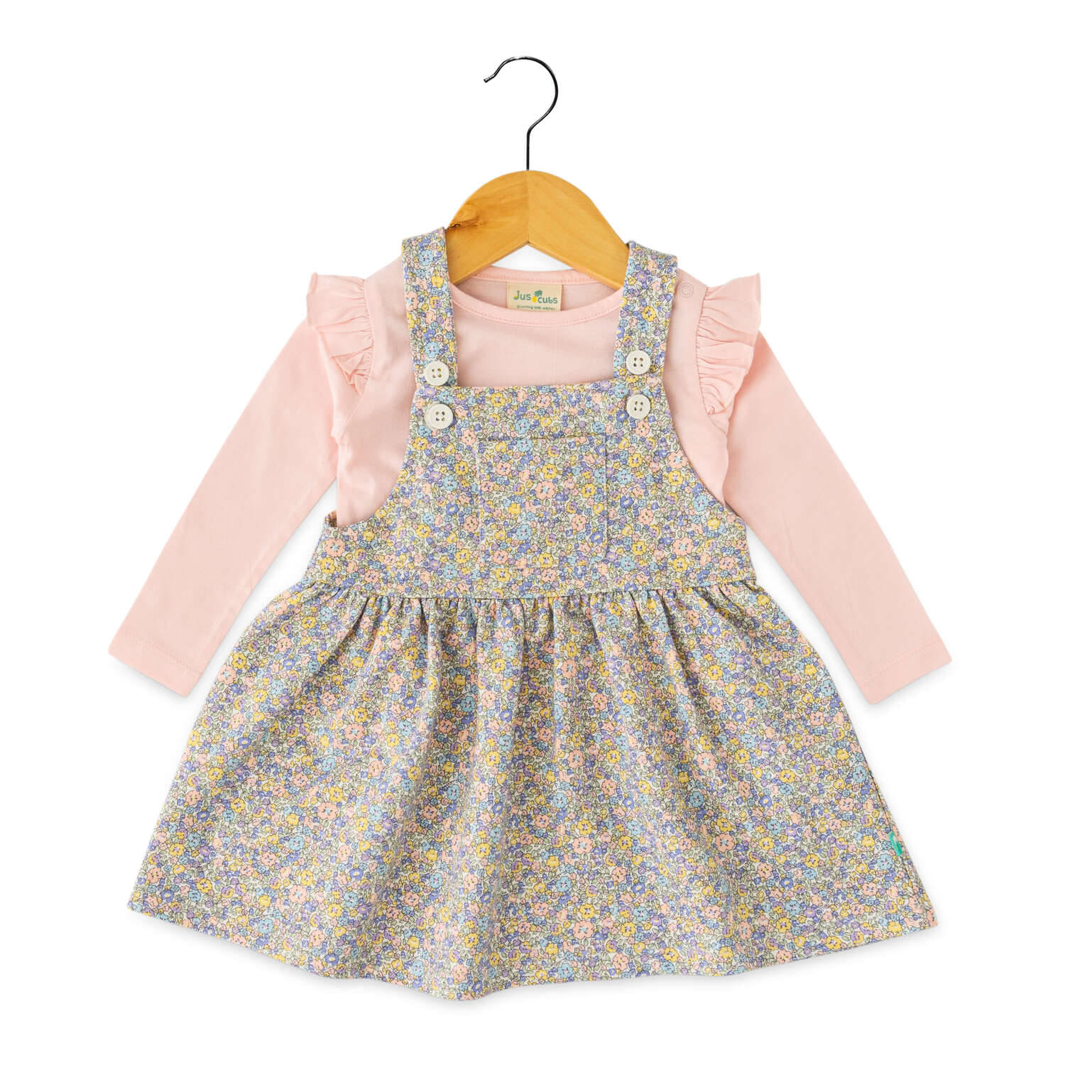 Juscubs Pack of 1 Baby Girls Cotton Dungarees ( Pink ) Juscubs Pack of 1 Baby Girls Cotton Dungarees ( Pink )