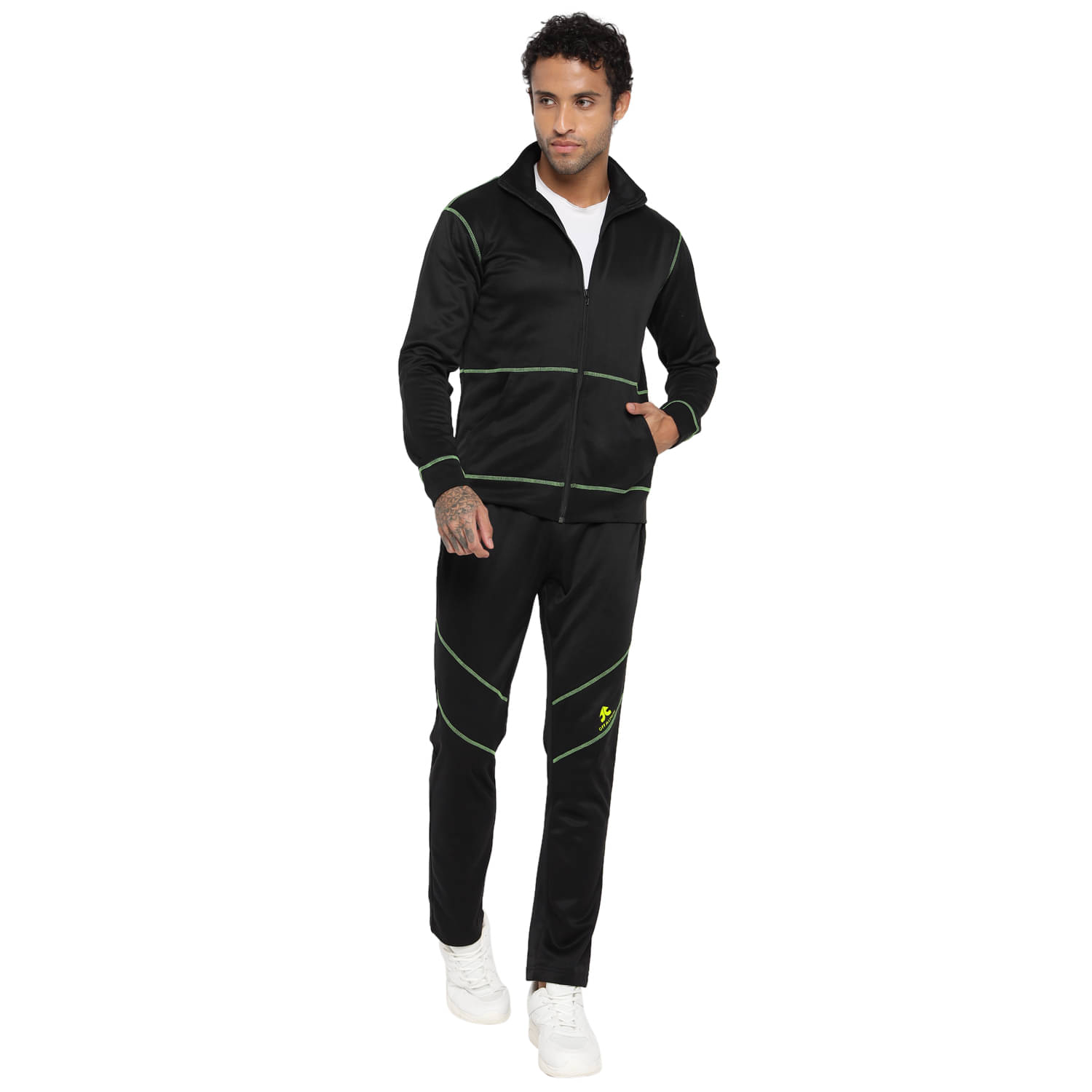     			OFF LIMITS Black Polyester Blend Regular Fit Striped Men's Sports Tracksuit ( Pack of 1 )