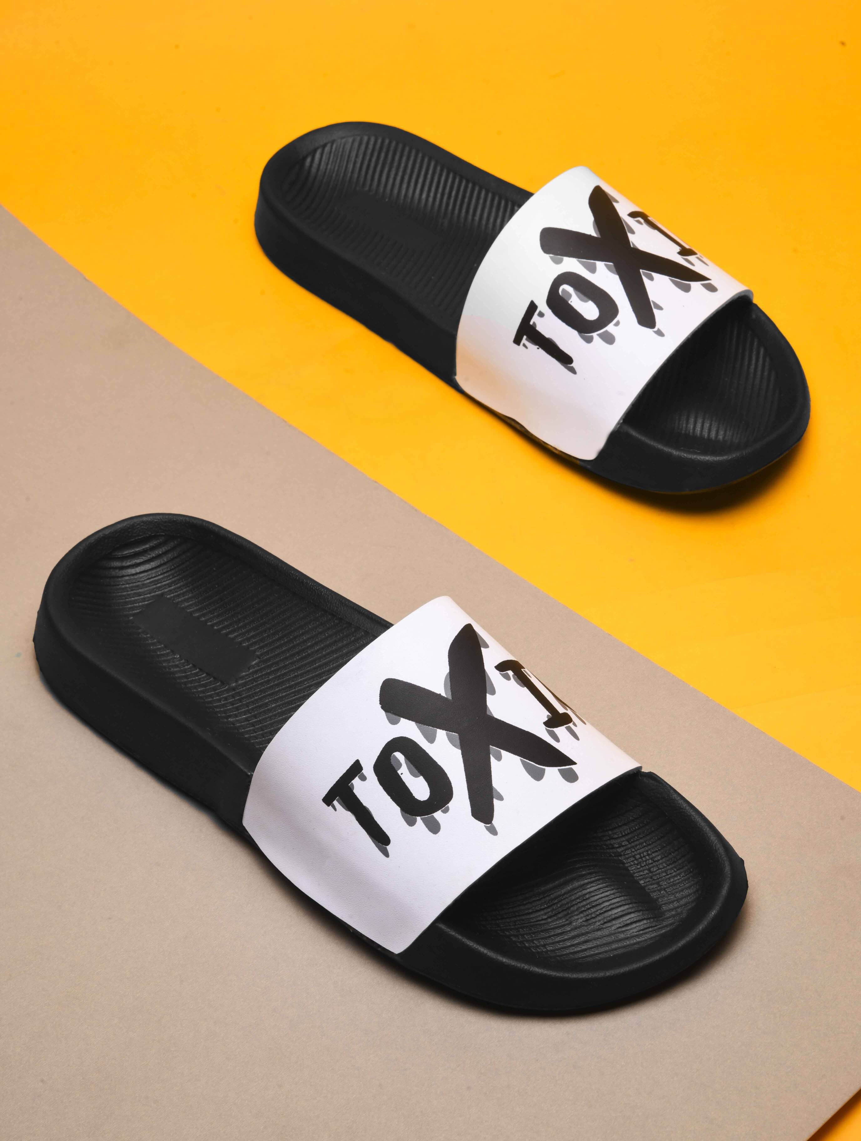     			Q tick White Men's Slide Flip Flop