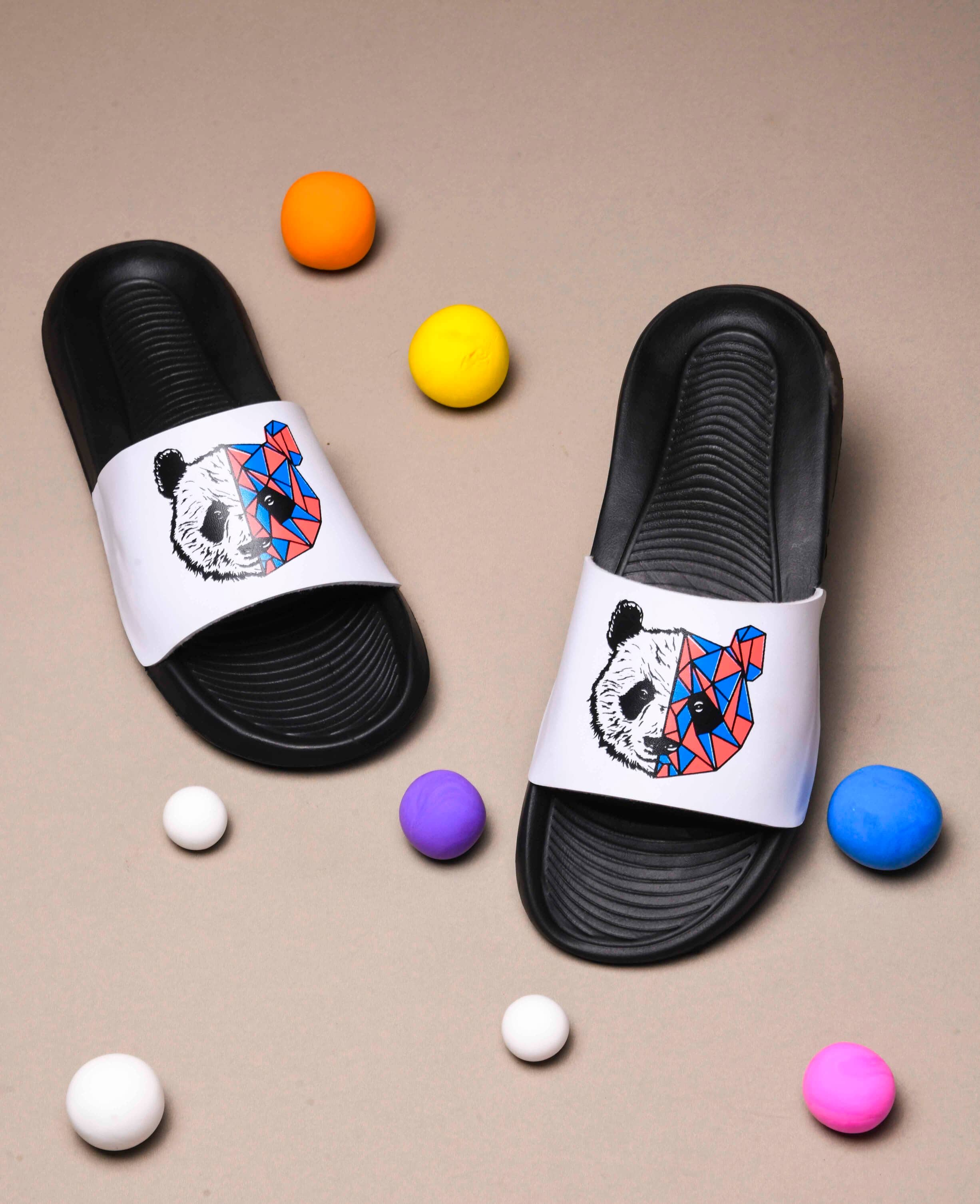 Q tick White Men's Slide Flip Flop