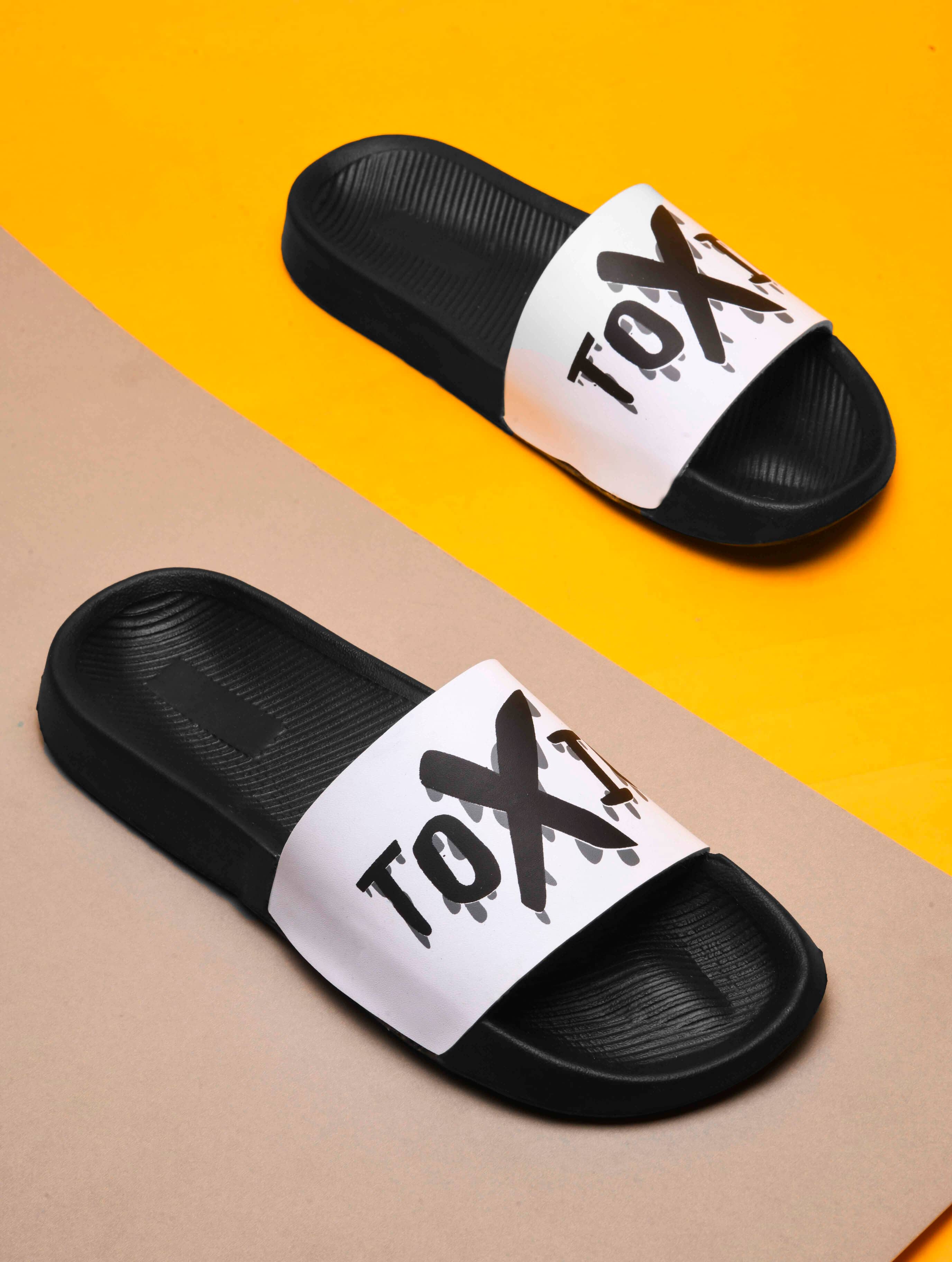 Q tick Black Men's Slide Flip Flop