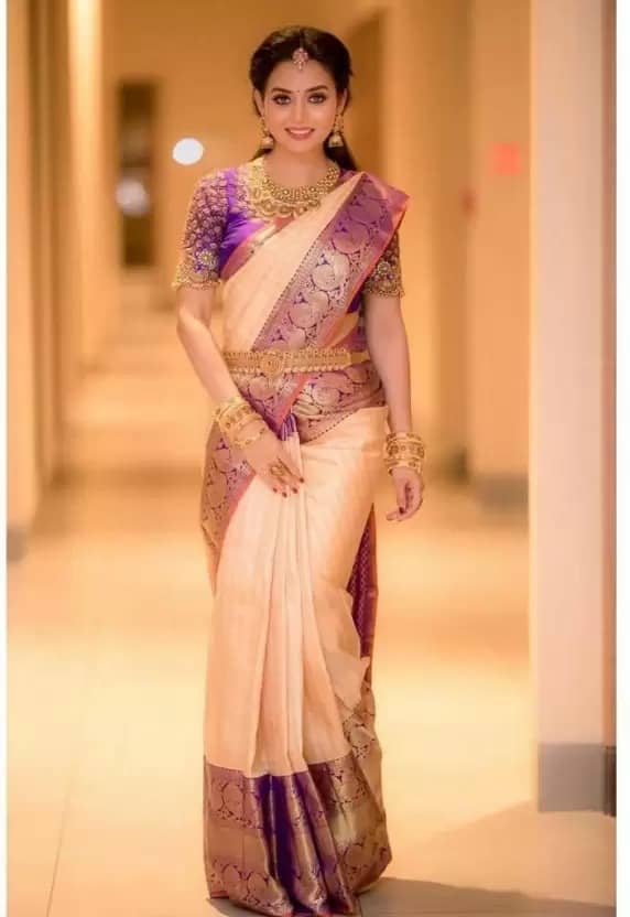 Saadhvi Silk Woven Saree With Unstitched Blouse Piece ( Multicolor ) - Sarees | Buy online on ZillyBuy