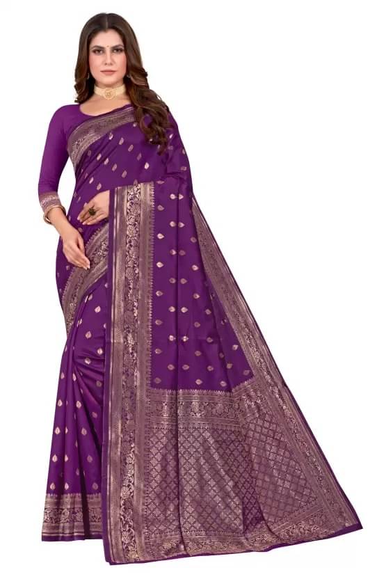     			Samai Silk Embellished Saree With Unstitched Blouse Piece ( Magenta )
