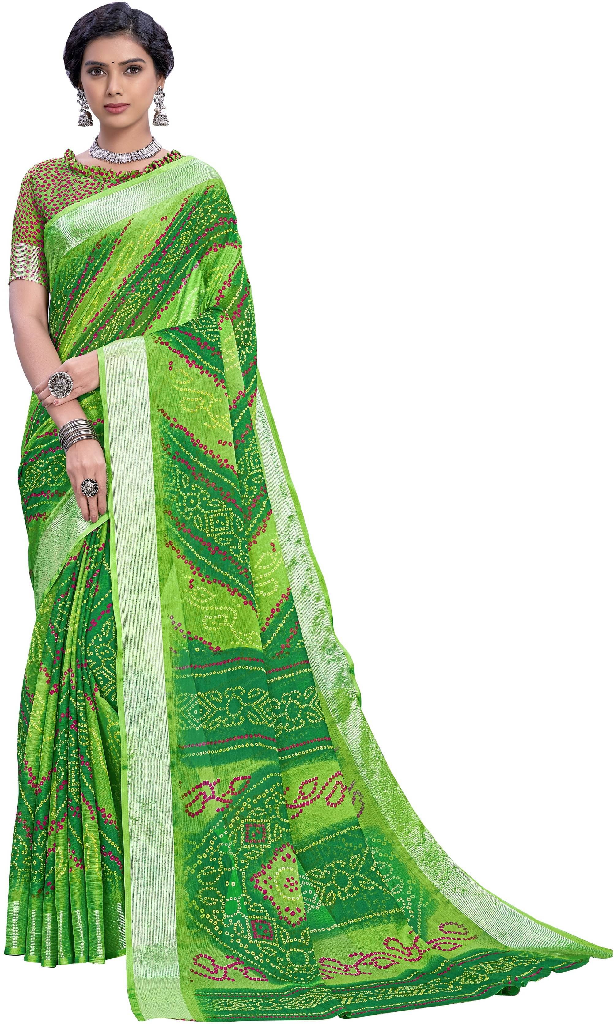 Sariya Viscose Printed Saree With Unstitched Blouse Piece ( LightGreen ) Sariya Viscose Printed Saree With Unstitched Blouse Piece ( LightGreen )