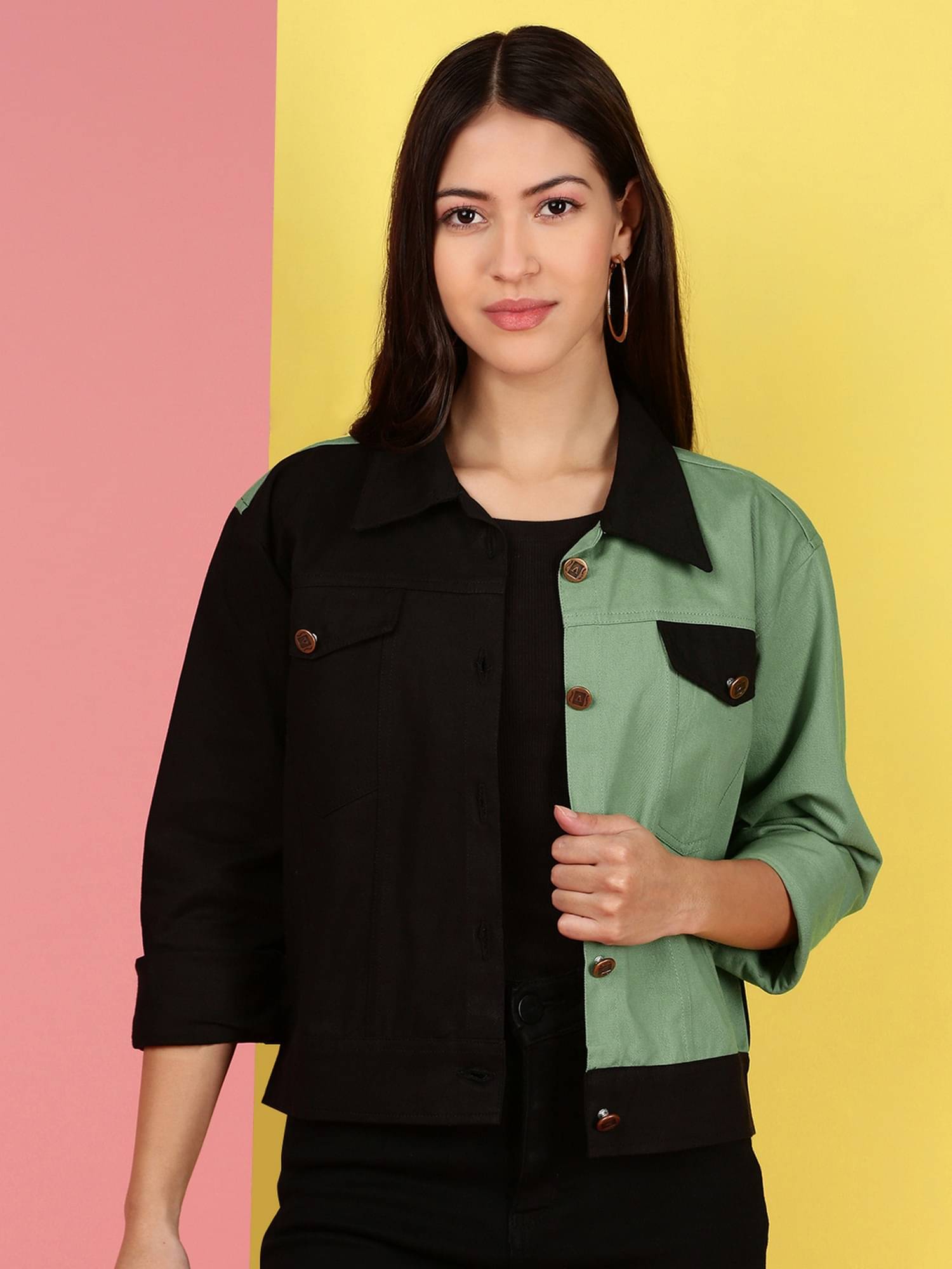     			VOXATI Women Denim Jacket ( Multicolor 10 )
